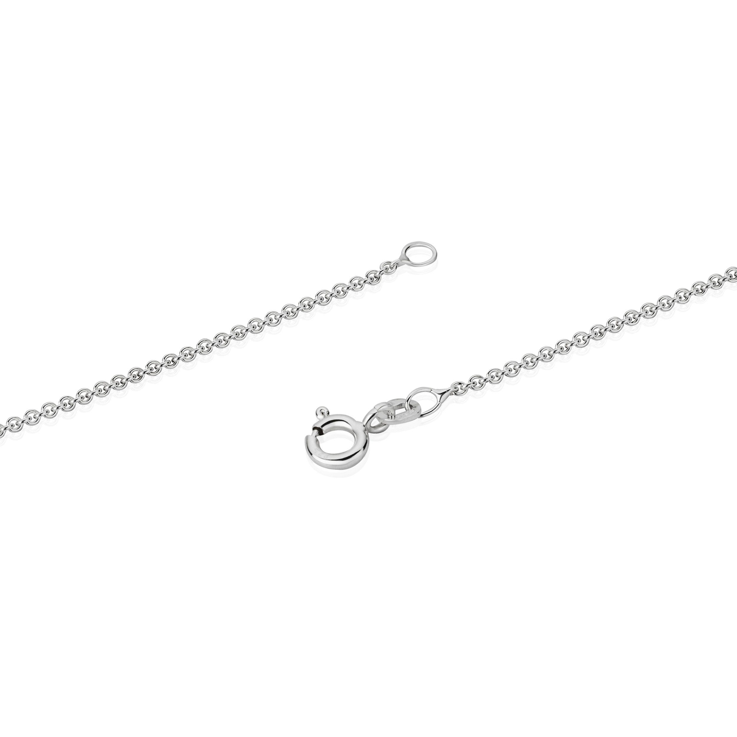 NKlaus Gliederkette 34cm Ankerkette 925 Sterling Silber Kette Rund Mas (1 Stück), Made in Germany