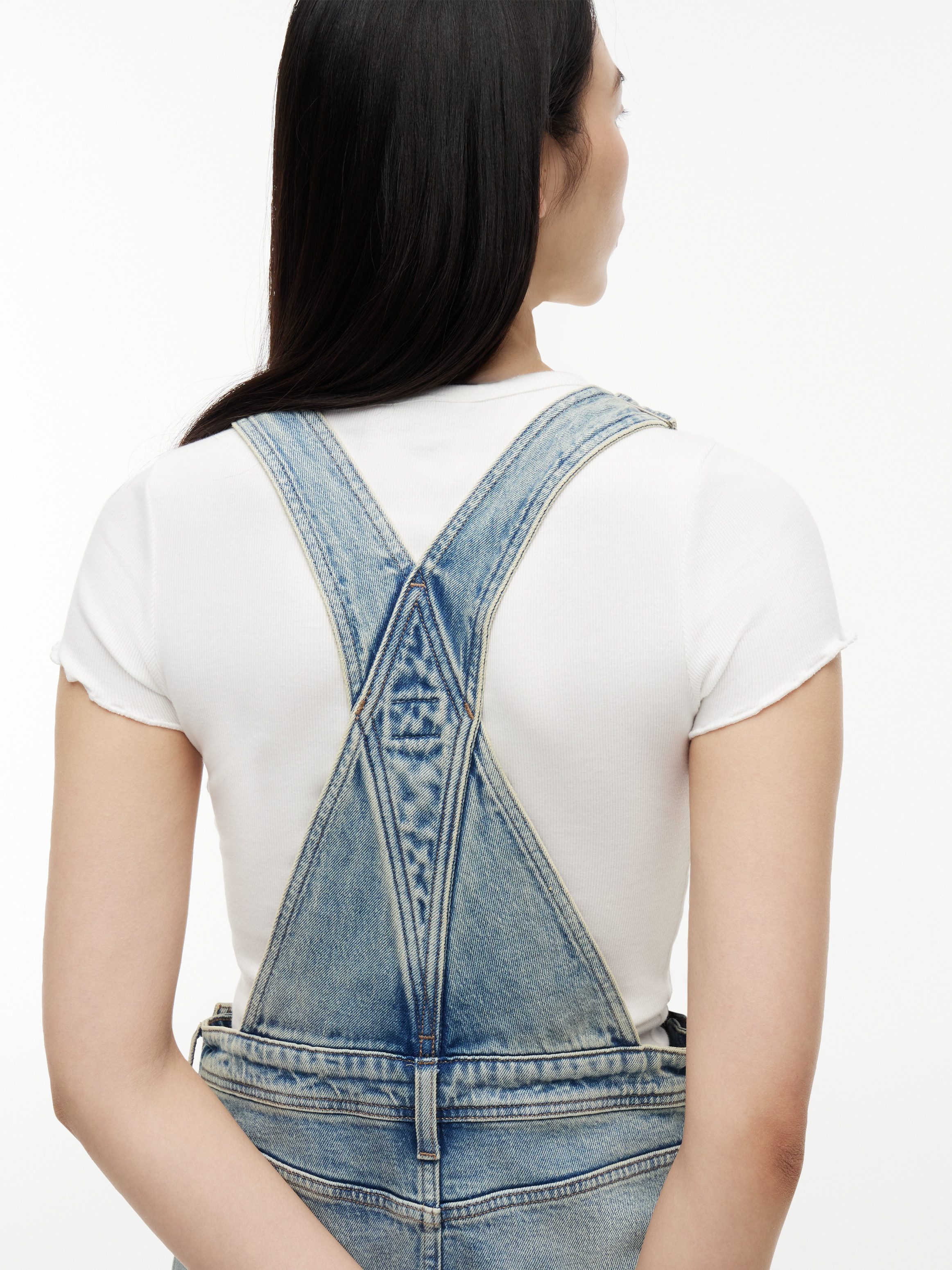 Tommy Jeans Jeanskleid DENIM DUNGAREE DRESS RWB CJ6115 Baumwollmischung