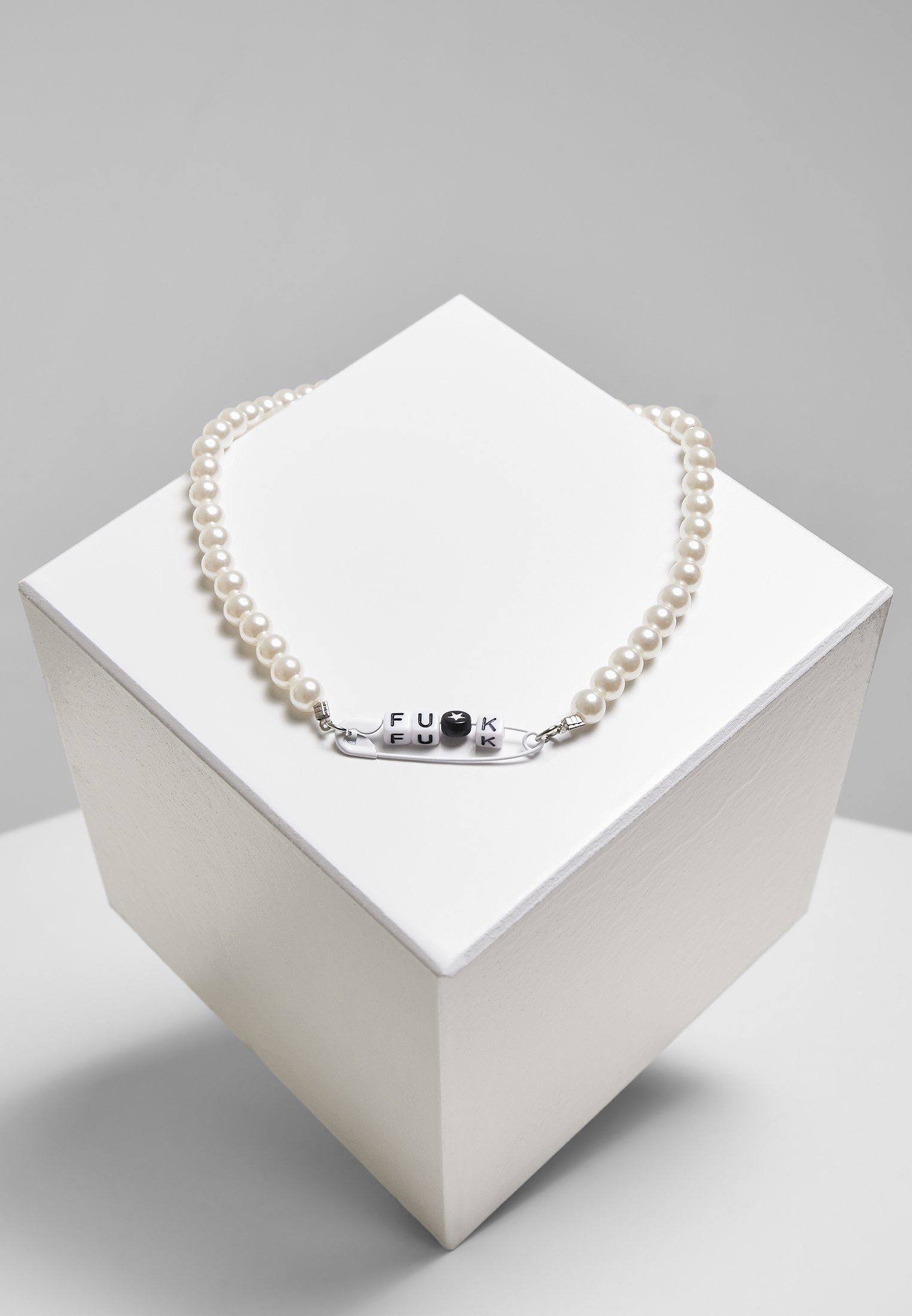 URBAN CLASSICS Edelstahlkette Accessoires Pearl Fuck Necklace | Ketten ohne Anhänger