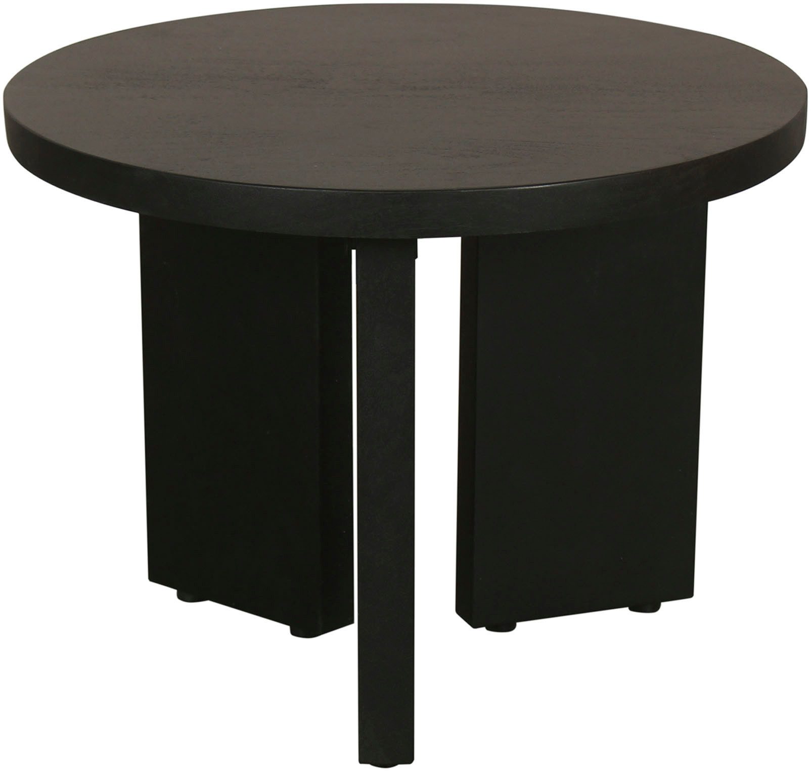 byLIVING Couchtisch Round (1-St), aus 2,5cm starkem Massivholz schwarz, einzeln oder im Set stellbar