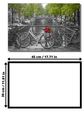 Victor (Zenith) Acrylglasbild Acrylglasbild \"Grachten in Amsterdam\" - Größe: 30 x 45 cm, Städte, in 30x45 cm, Glasbilder Blumen, Acrylglasbilder Landschaft
