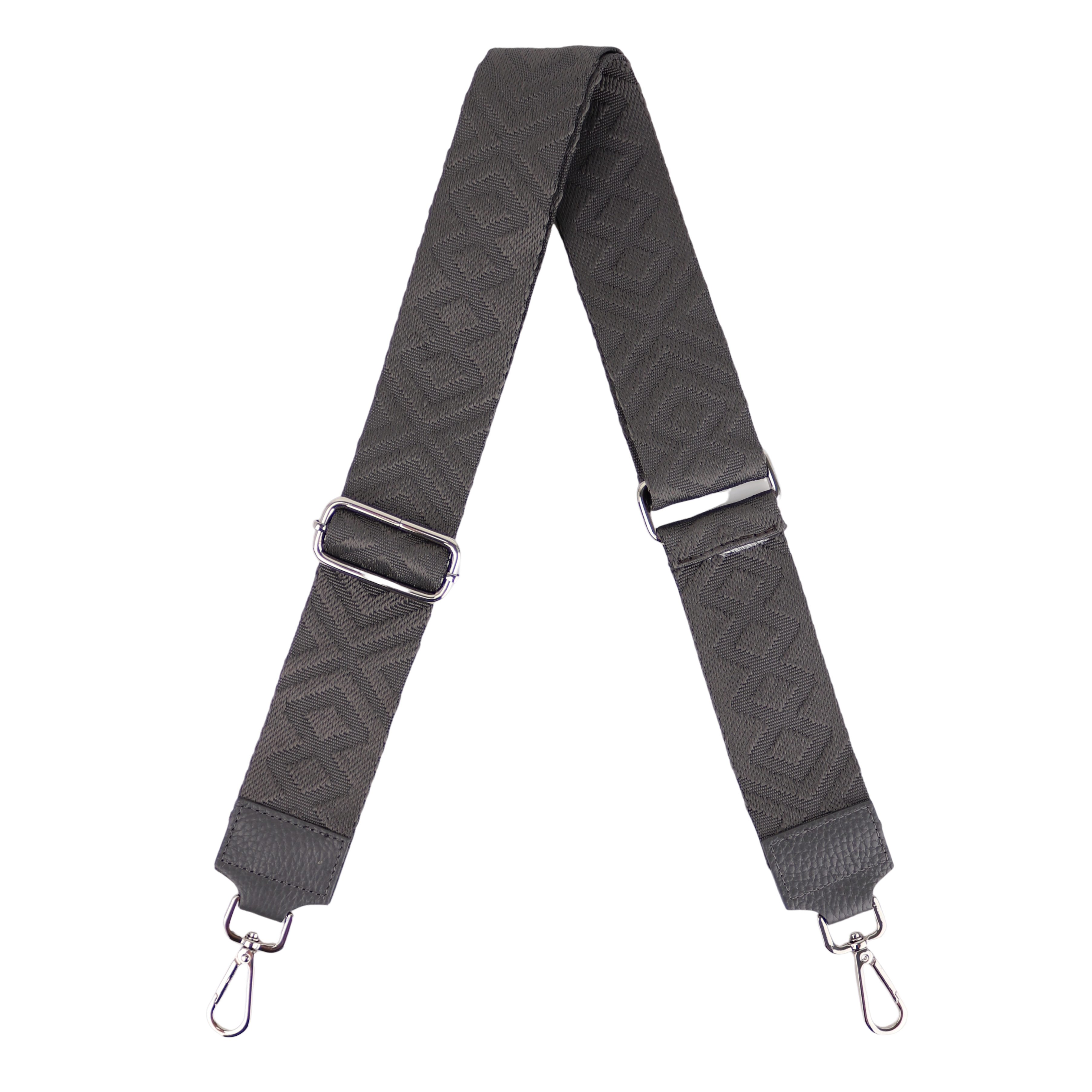 MIRROSI Schulterriemen Made in Italy aus Echtleder Schultergurt für Tasche zum Wechseln (Farbe in Dunkelgrau,Navy,Grau,Khakigrün, 1x Taschengurt) 5cm Breit Bohemian Style