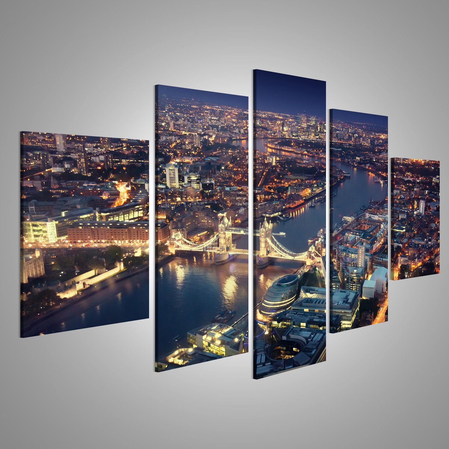 islandburner Leinwandbild Bild auf Leinwand London In Der Nacht Mit Städtischen Architekturen Un