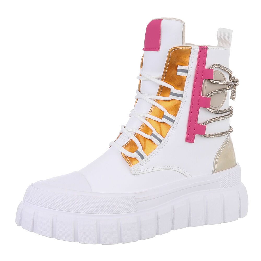 Ital-Design Damen Schnürschuhe Freizeit Schnürstiefelette (87417839) Flach günstig online kaufen