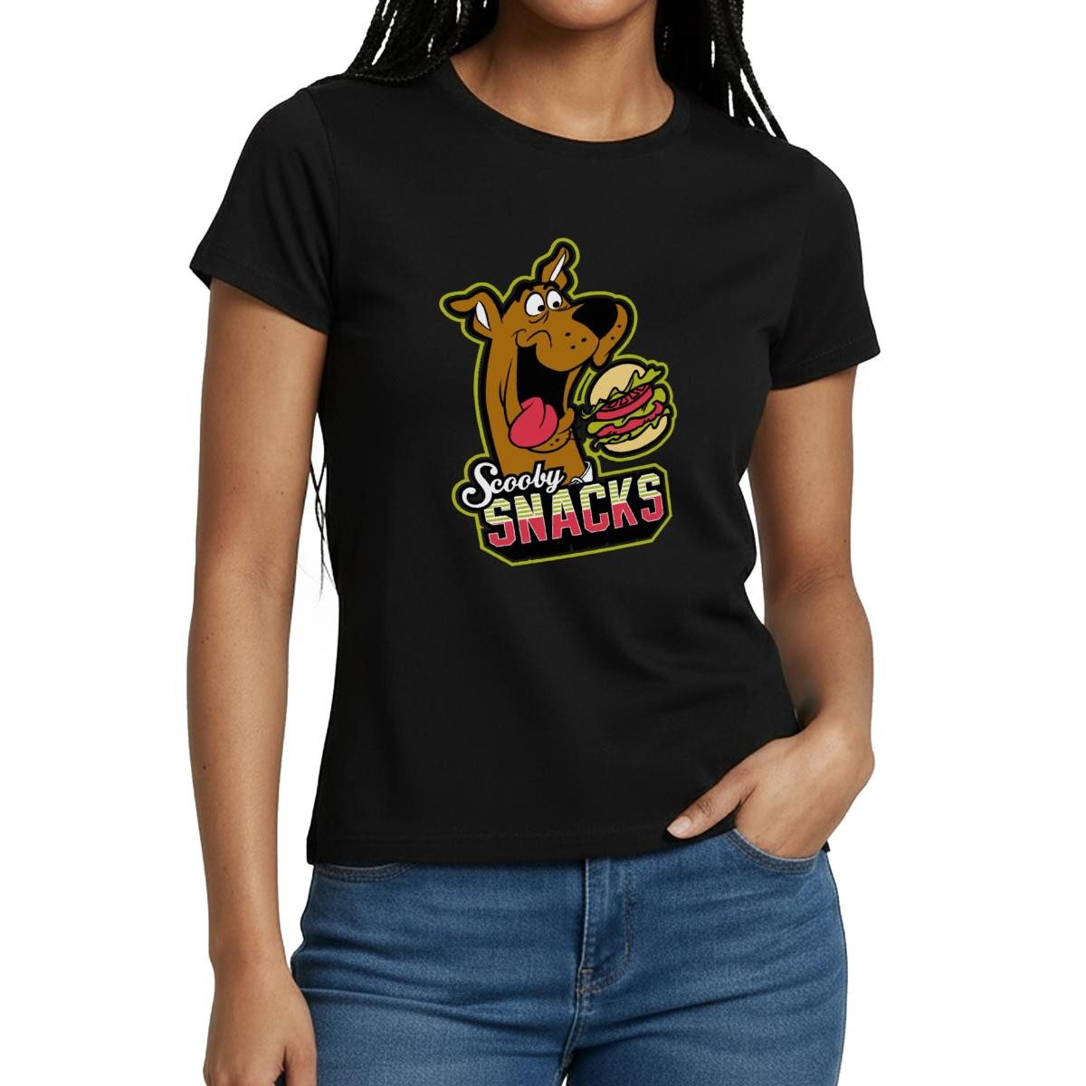 Spreadshirt T-Shirt Scooby-Doo Scooby Snacks Mit Burger Frauen T-Shirt (1-tlg)