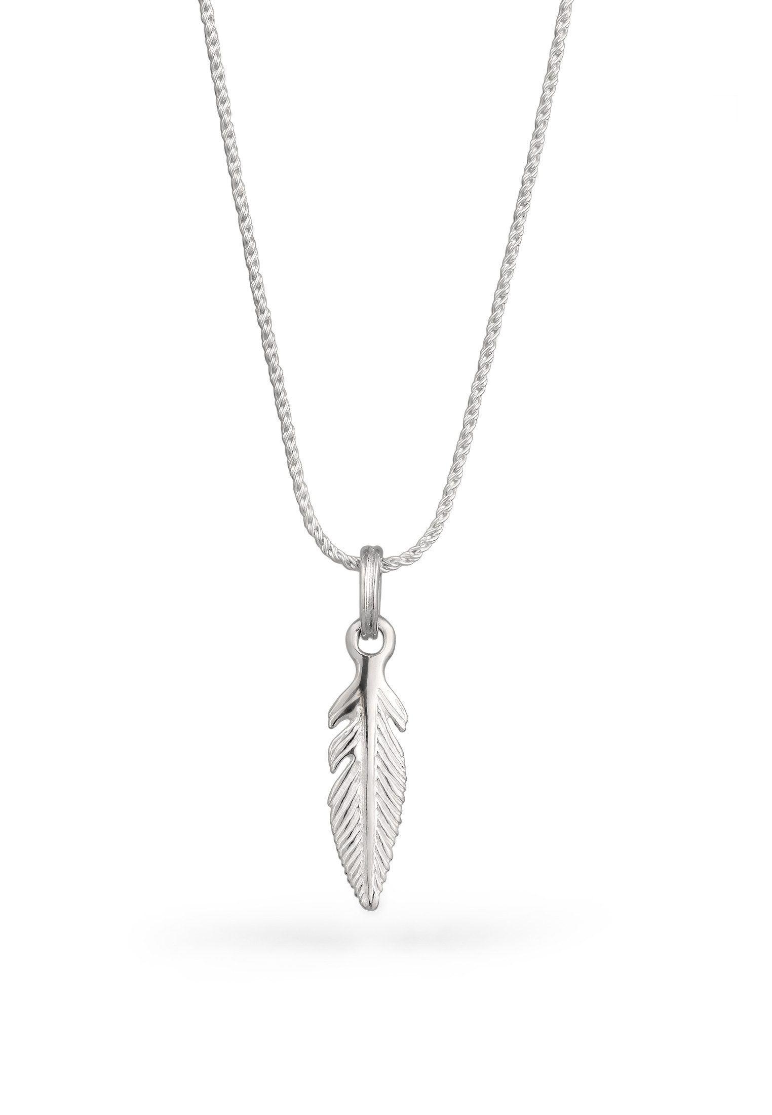 Kette mit Anhänger Anhänger Feder 925 Sterling Silber