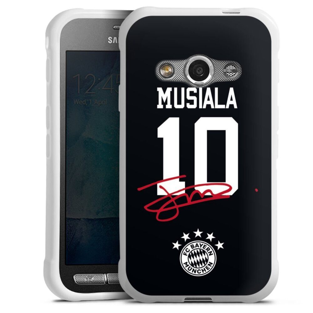 DeinDesign Handyhülle FC Bayern München Jamal Musiala FCB Musiala 10, Samsung Galaxy Xcover 3 Silikon Hülle Bumper Case Handy Schutzhülle