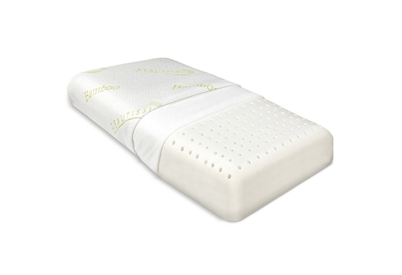 Beautissu Kopfkissen Beautissu Nackenstützkissen Bambus Memory Foam Kissen BeauErgo, BeauErgo BN Atmungsaktives Kopfkissen Bambus Bezug Ergonomisch