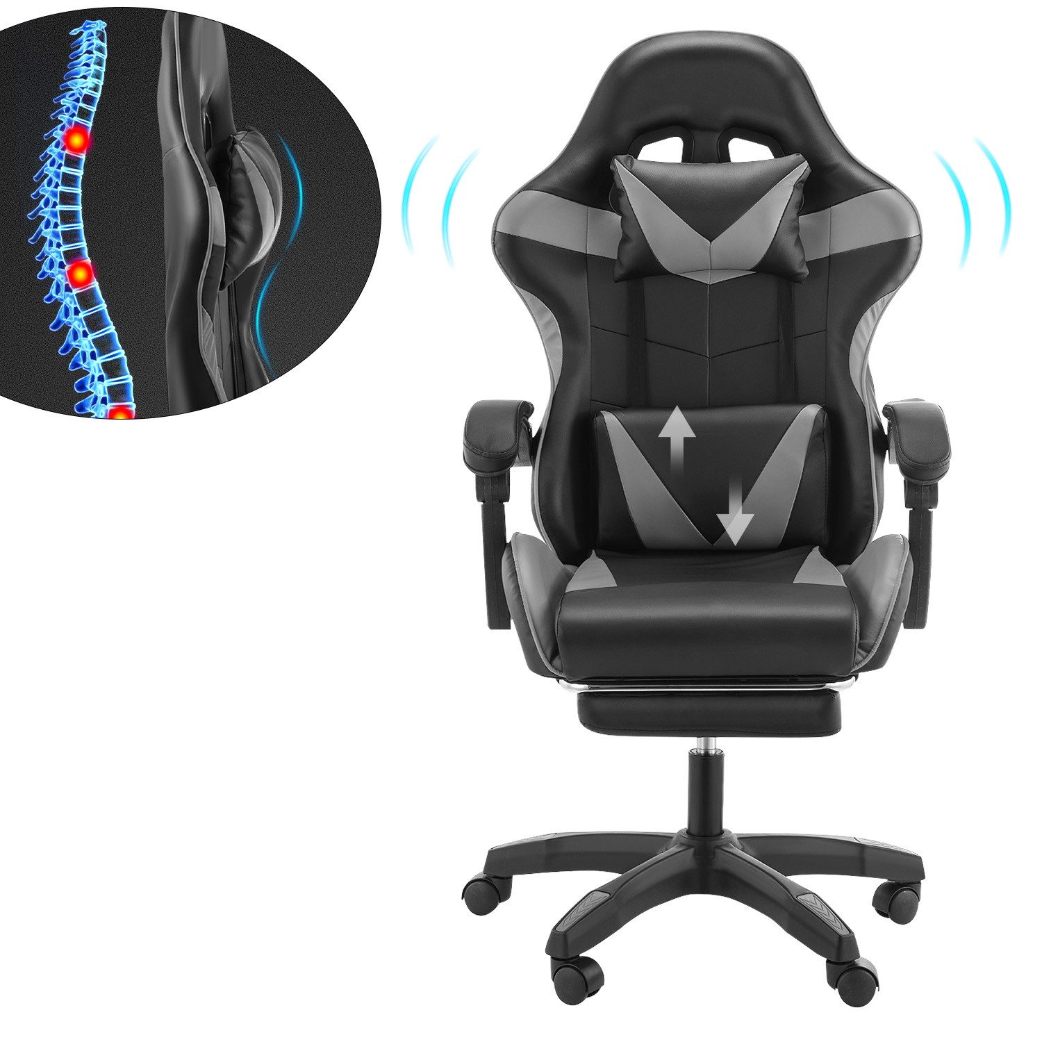 LETGOSPT Gaming Chair Ergonomischer Gaming Stuhl günstig online kaufen