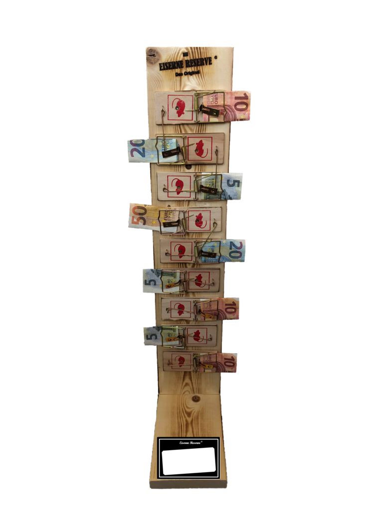 Eiserne Reserve® Geschenkbox Neutral zum SELBST BESCHRIFTEN- Eiserne Reserve Mausefalle Deluxe 9er