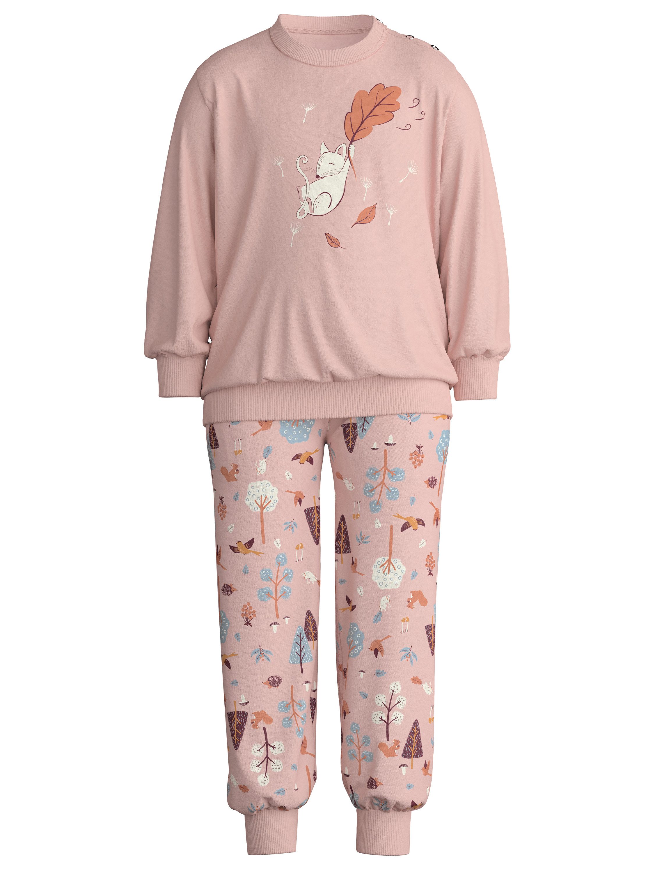 CALIDA Pyjama Toddlers Forest Kinder (2 tlg) aus hochwertiger Baumwolle, hautfreundlich, pflegeleicht