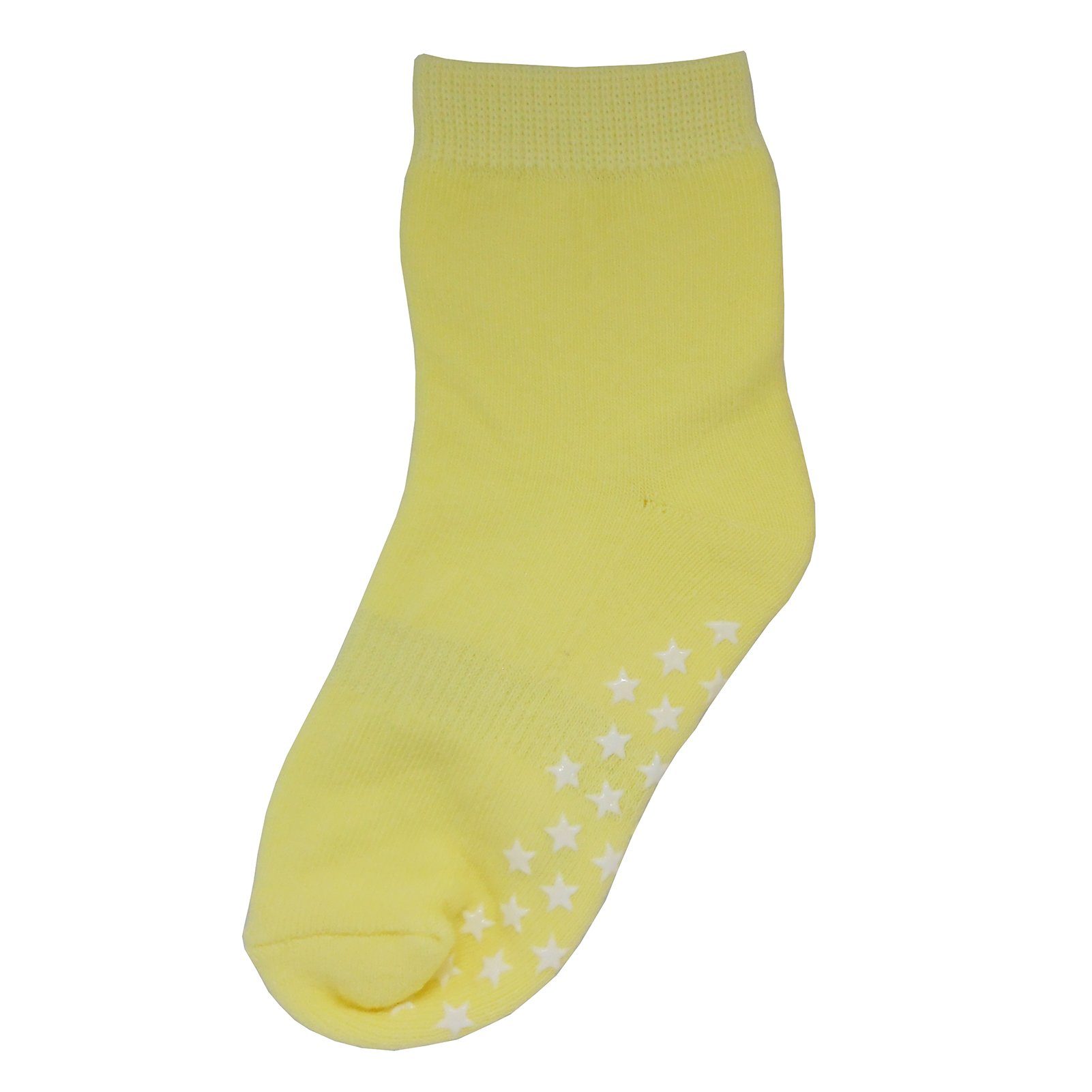 mit Halbplüsch Kinder Yalion Langsocken warm, Baumwoll (3-Paar) und Weiche hautfreundlich Gelb Rutschfest Babysocken Natur Socken