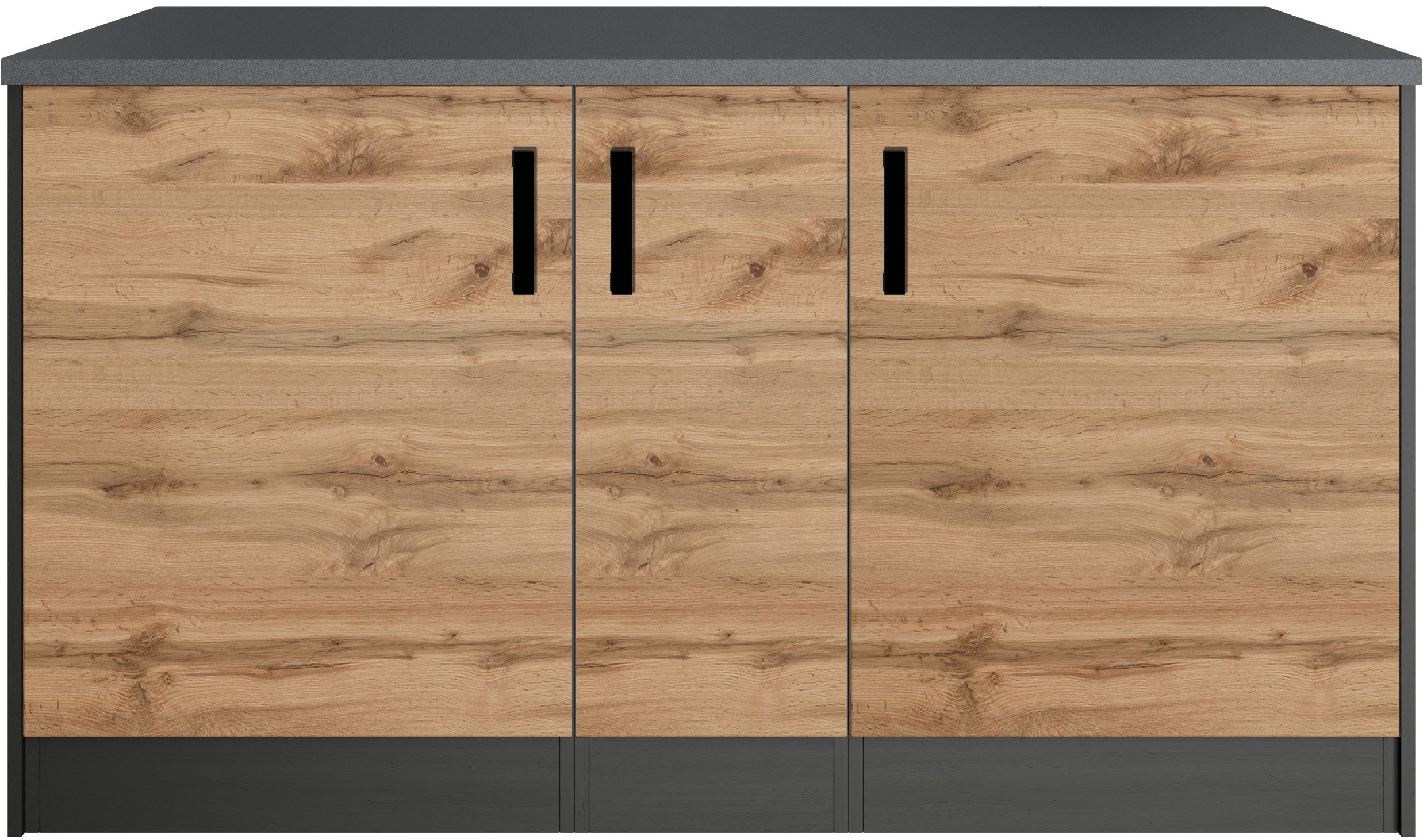 KOCHSTATION Кухниinsel KS-Toronto, Breite 153 cm, MDF-Fronten, Flaschenregal