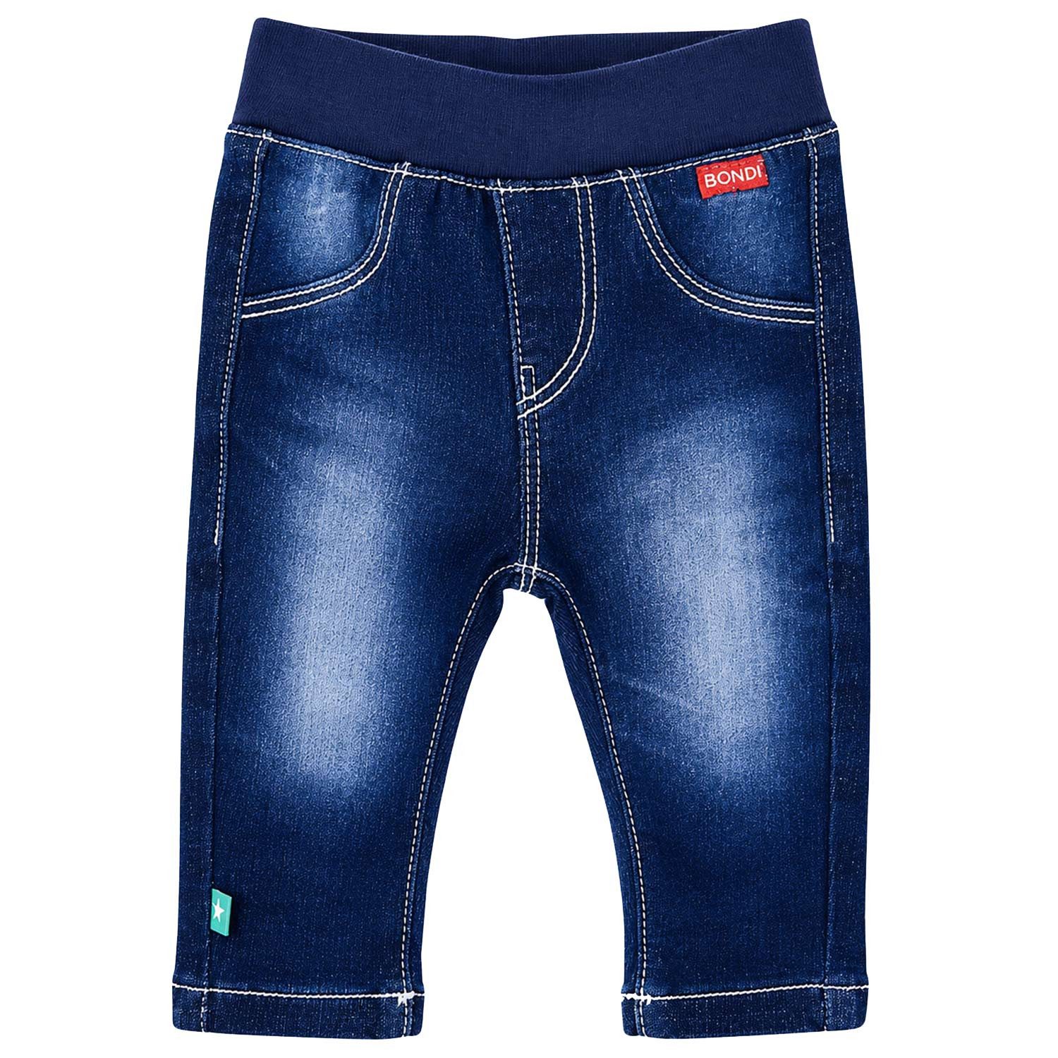 Trachtenlederhose Baby Jeans 93658 - Blau, Jungen Joggdenim