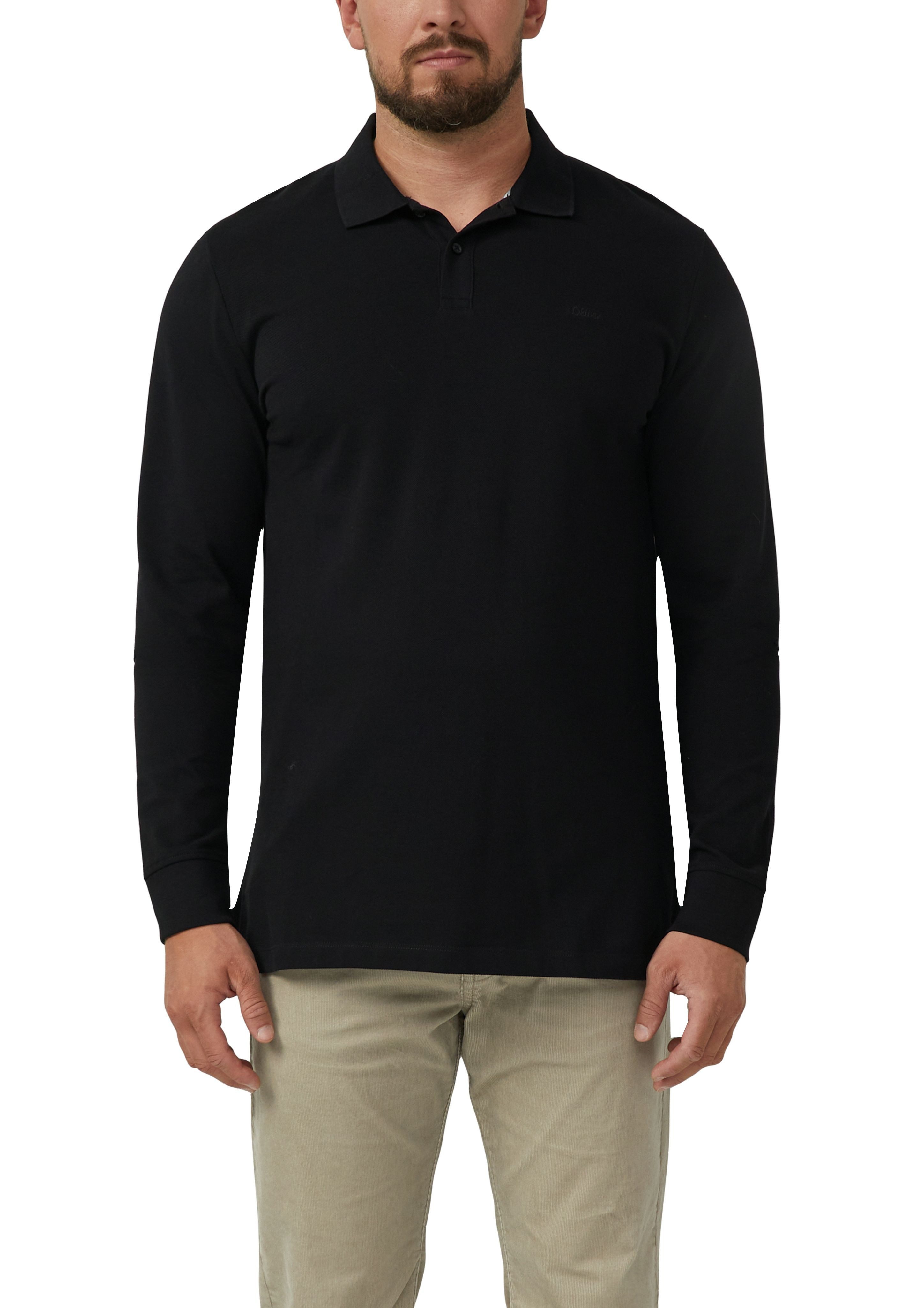 s.Oliver Langarm-Poloshirt