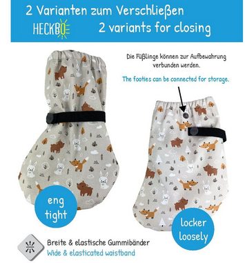 HECKBO Baby Füßlinge wasserdicht mit Vlies Futter Waldtiere Babystiefel