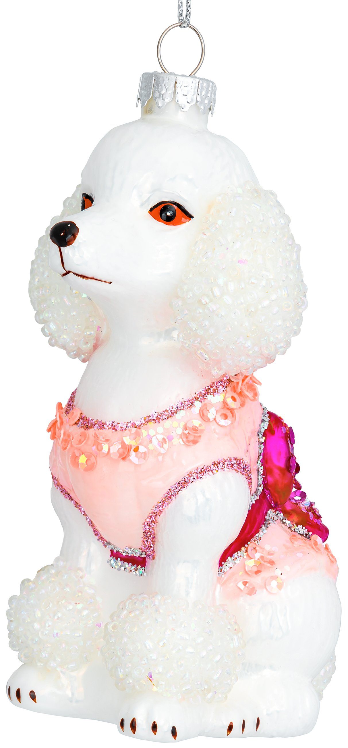 SIKORA Christbaumschmuck Pudel Lady besondere Weihnachtskugel Glas Anhänger günstig online kaufen