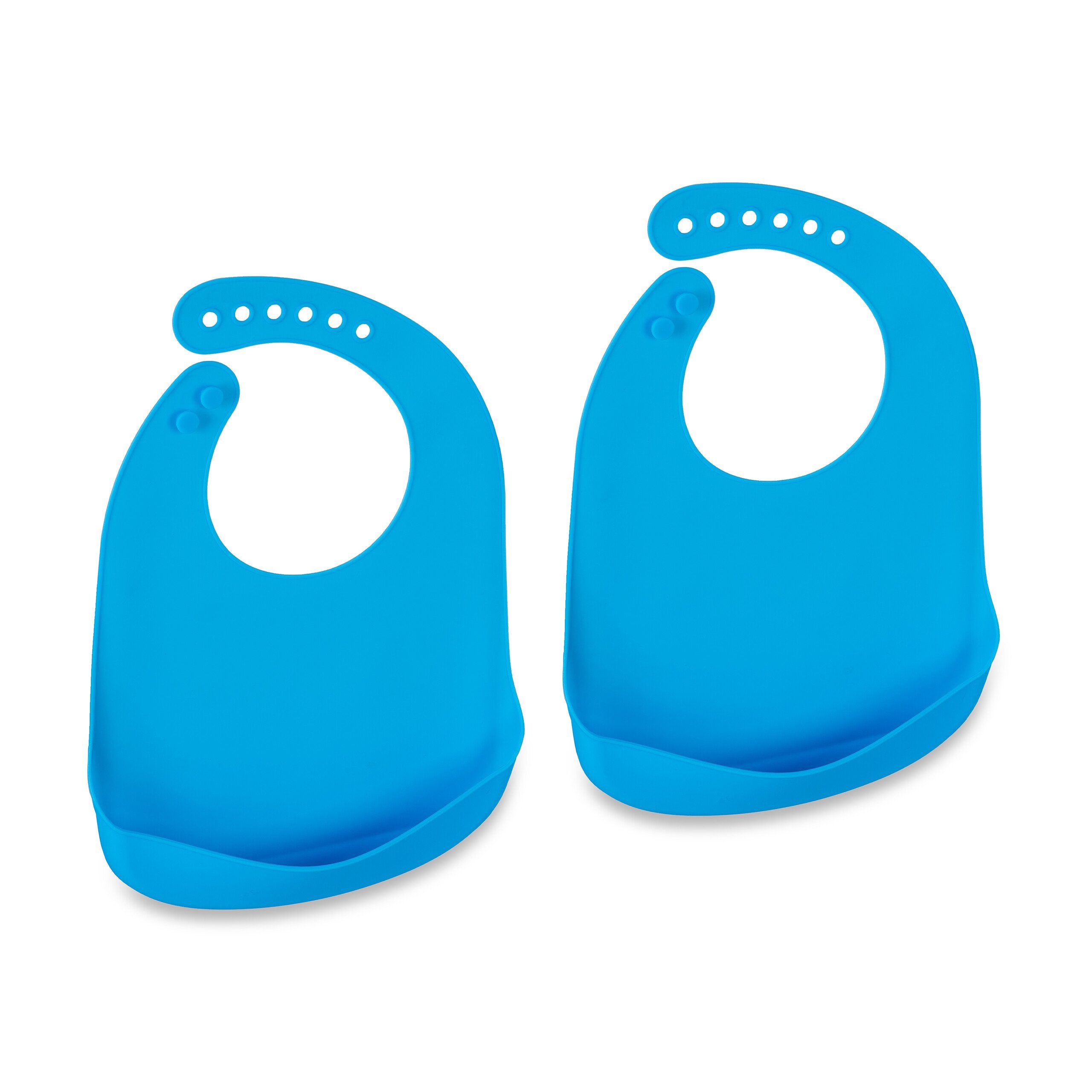 relaxdays Lätzchen Baby 2er Set, blau