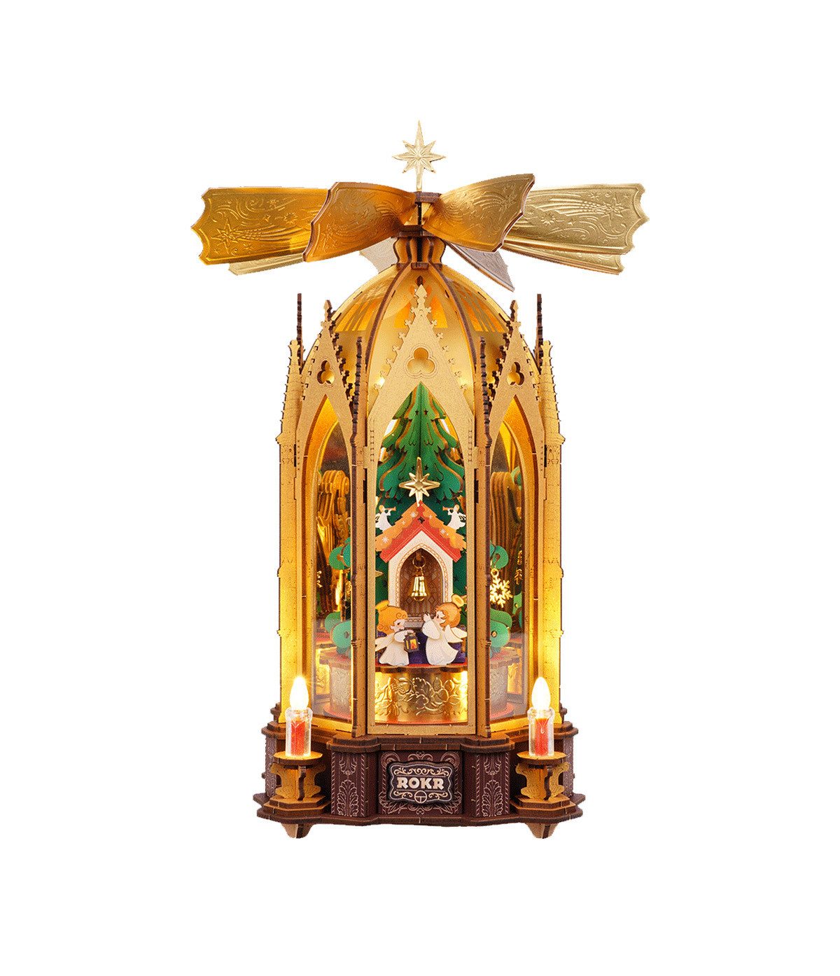 ROKR 3D-Puzzle Robotime AMB01 3D Blessed Christmas Pyramid, Puzzleteile