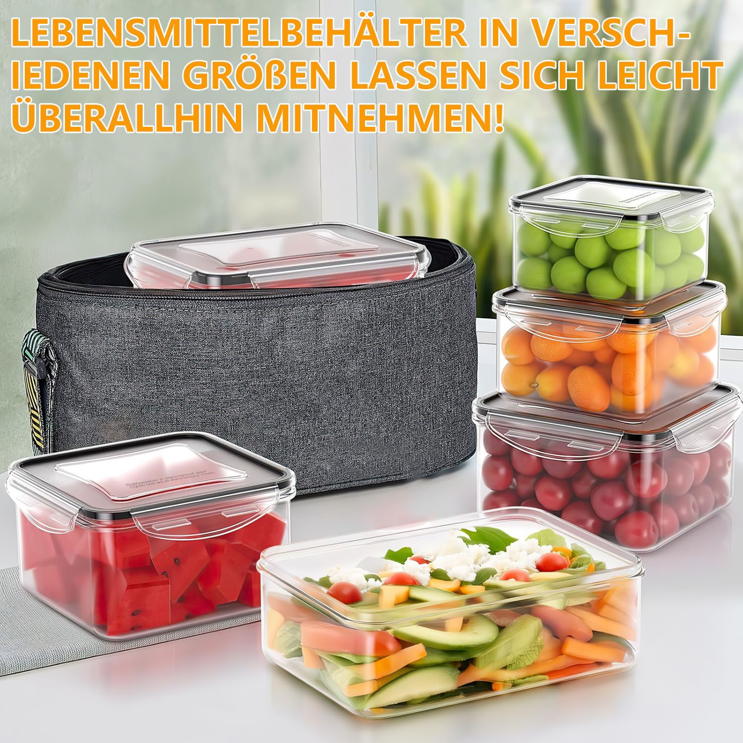 SURFOU Frischhaltedose 34er Dosen Set mit Deckel Vorratsdosen Aufbewahrungbox, Aufbewahrungsbox mit Deckel Küche Food Container Brotdosen Set