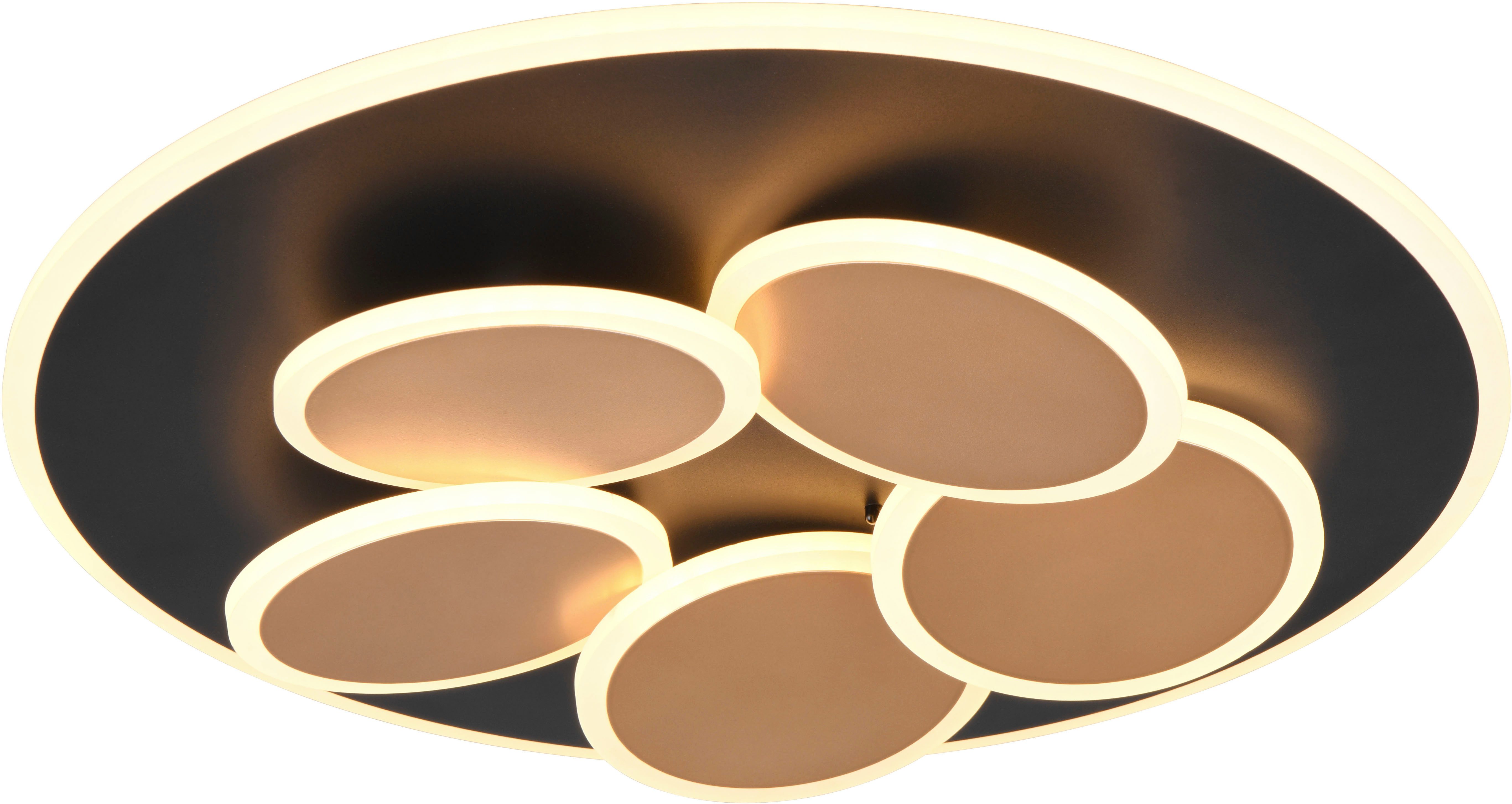 TRIO Leuchten LED Deckenleuchte MANDALA, LED Deckenlampe mit Fernbedienung, günstig online kaufen