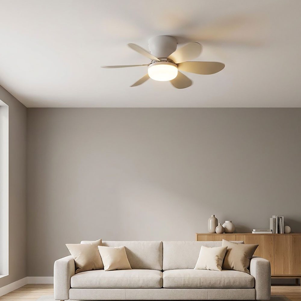 GLOBO LIGHTING Deckenventilator, LED Deckenventilator Metall weiß Fernbedienung Dimmbar CCT D