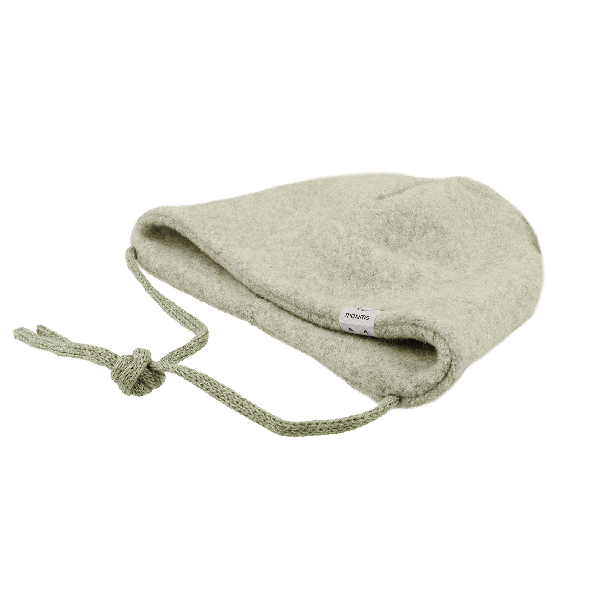MAXIMO Fleecemütze GOTS BABY-Mütze,Baumwollfleece Band, doppelt (1-St) Baumwollfleece