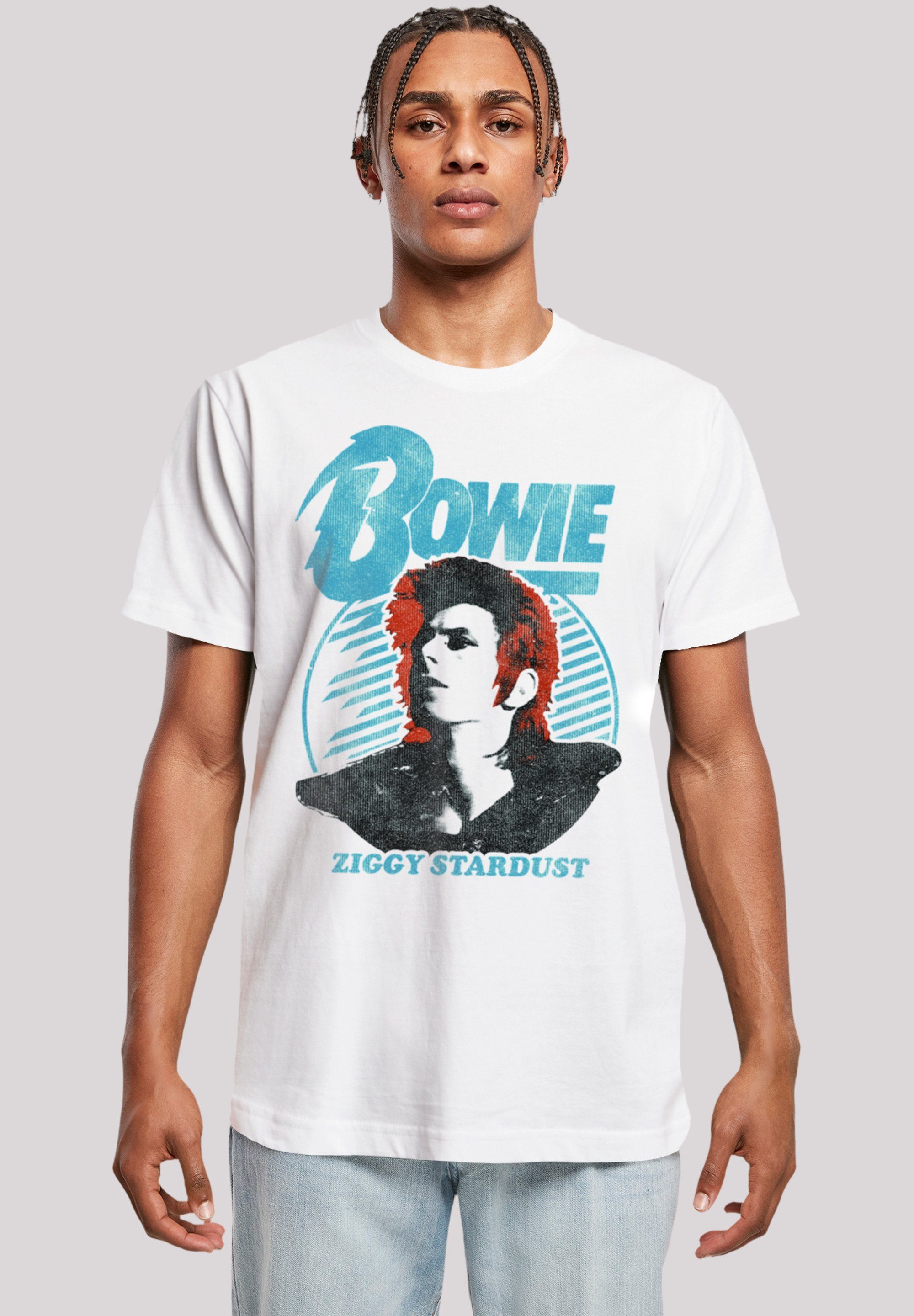 F4NT4STIC T-Shirt David Bowie Ziggy Stardust Orange Print