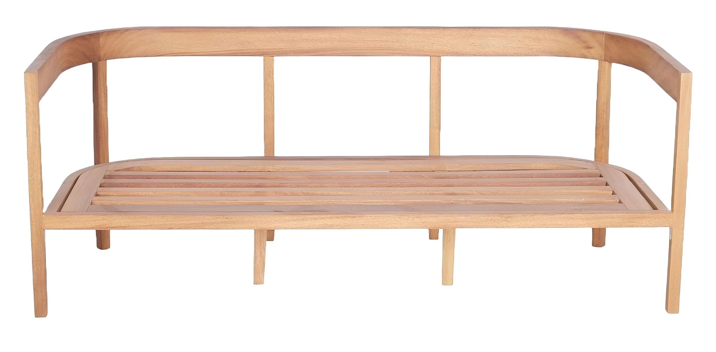 JVmoebel Bank Elegante Holzbank mit ergonomischer Rückenlehne für Innen und Außen (1-St., Bank), Made in Europa