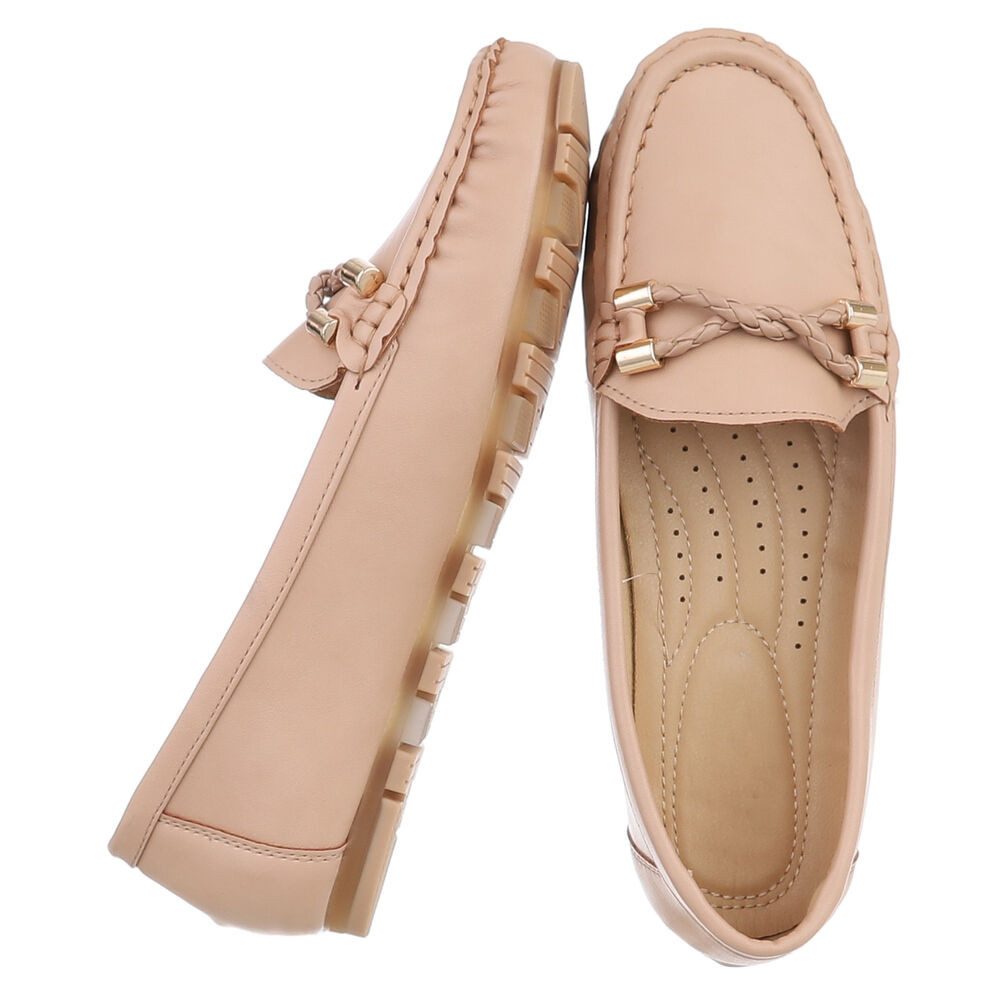 Ital-Design Elegante Mokassins mit geflochtener Schnürung für Damen Slipper günstig online kaufen