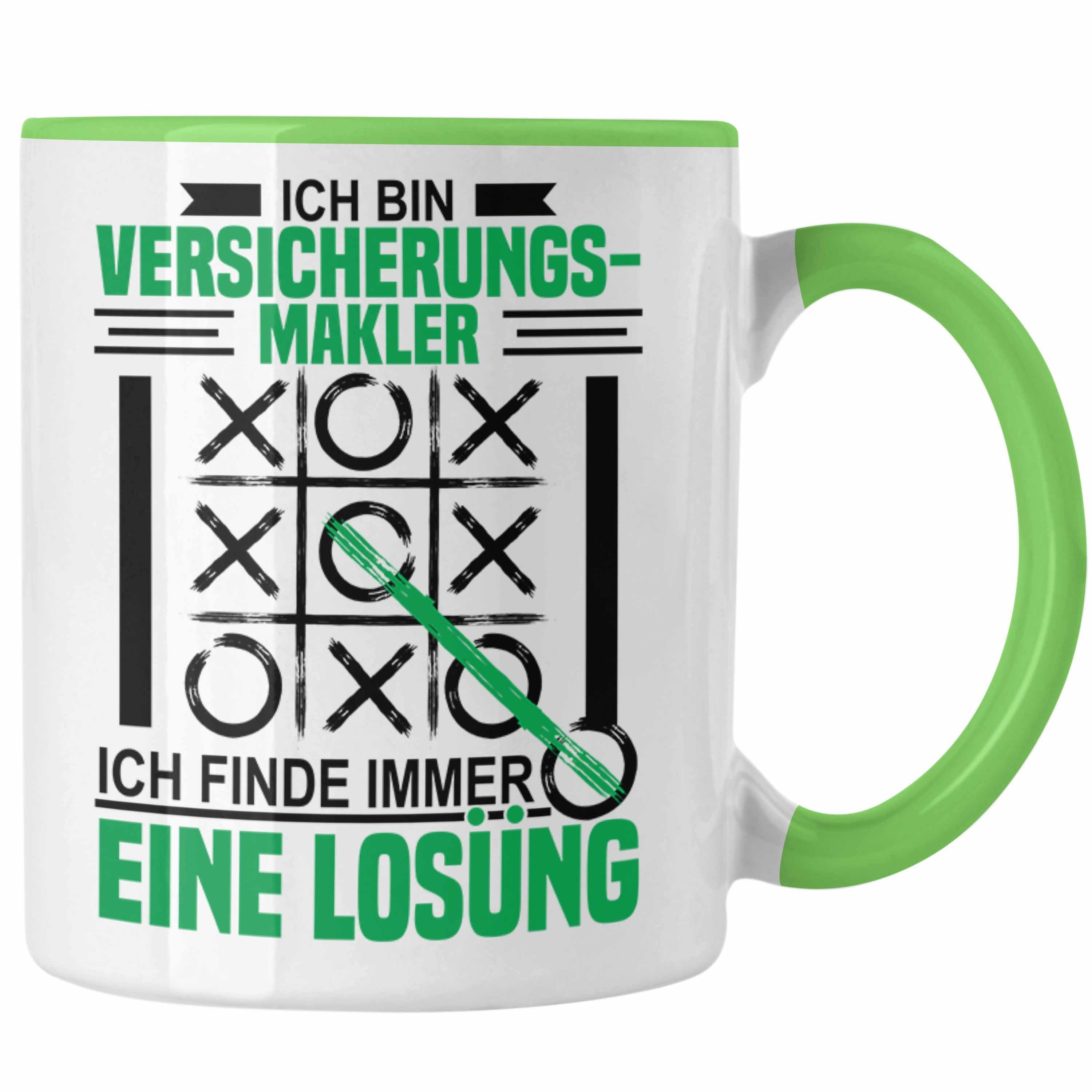 Lustiger Spruch Tasse Geschenkidee Geschenk Verischerungen - Tasse Versicherungs-Makler Trendation Geburtstag Grün Trendation