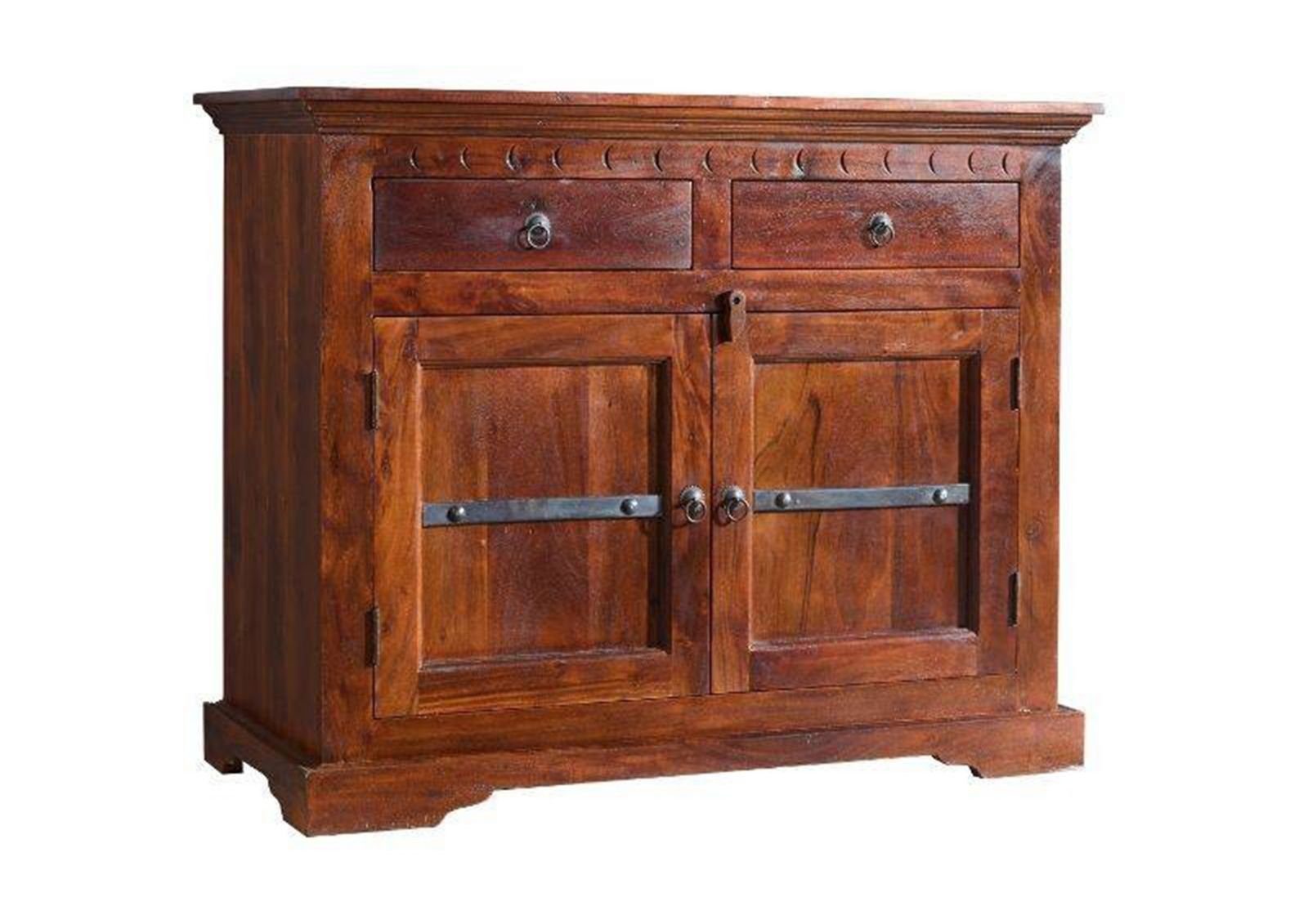 Massivmoebel24 Kommode OXFORD (Massivholz), Kommode Akazie 107x50x88 nougat lackiert OXFORD #424