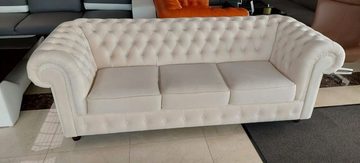 JVmoebel Chesterfield-Sofa Designer Sofa 3 Sitzer Chesterfield Couch Polster Sofas Design Sofort, Made in Europe