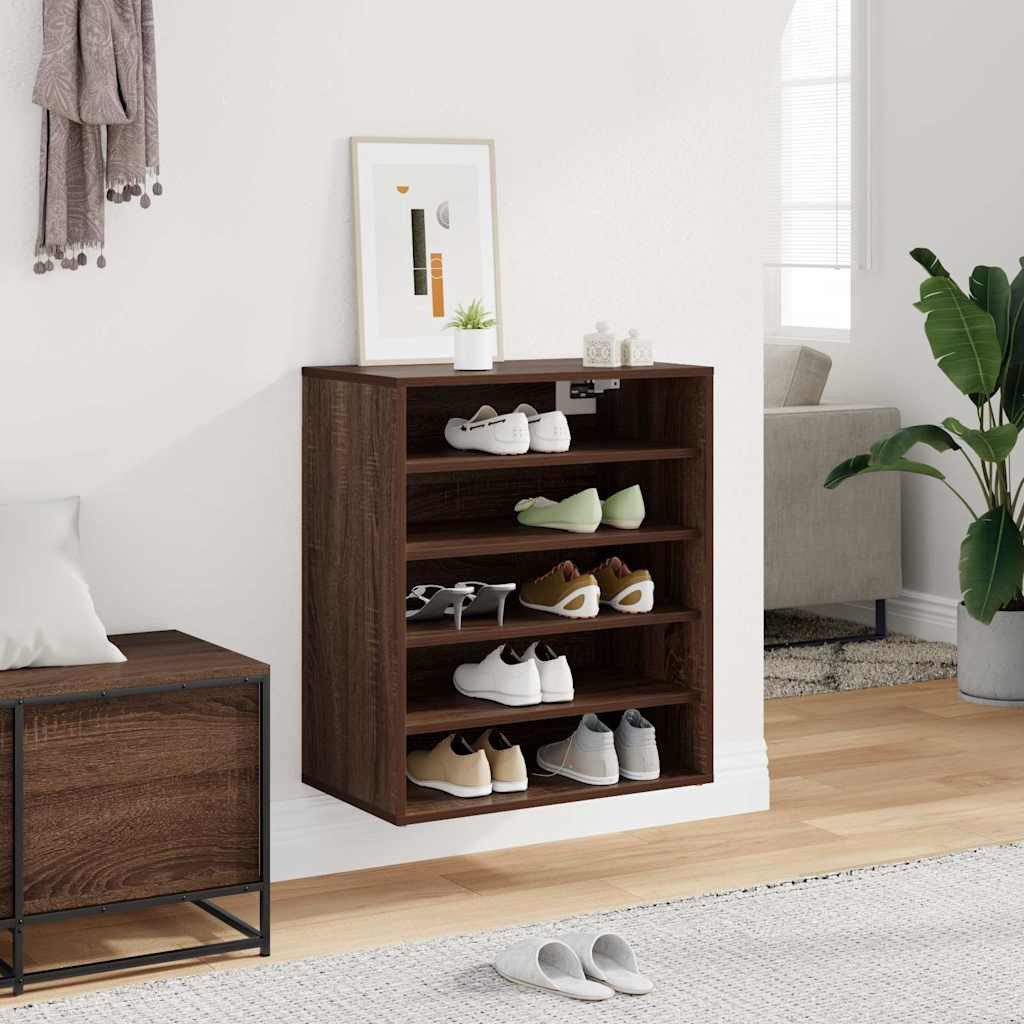 vidaXL Schuhregal Schuhschränke 60 x 35 x 70 cm Braun Eichen-Optik, 1-tlg. – Bild 3 von 5