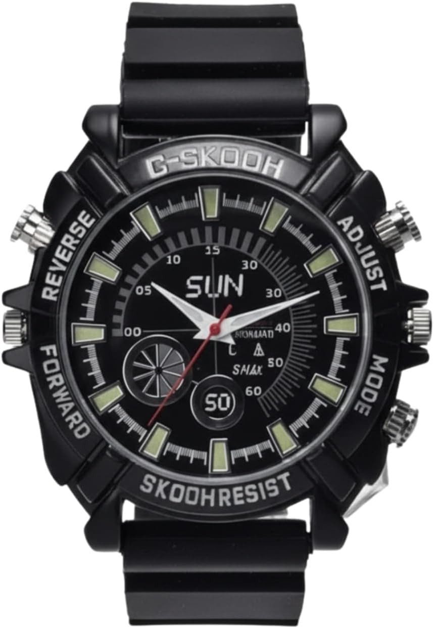 SpionProfi Überwachungskamera 32GB Armbanduhr Mini Kamera Video Foto Ton Aufnahme Cam (1-tlg., Mini Spycam Armbanduhr Versteckte Kamera Video Cam)