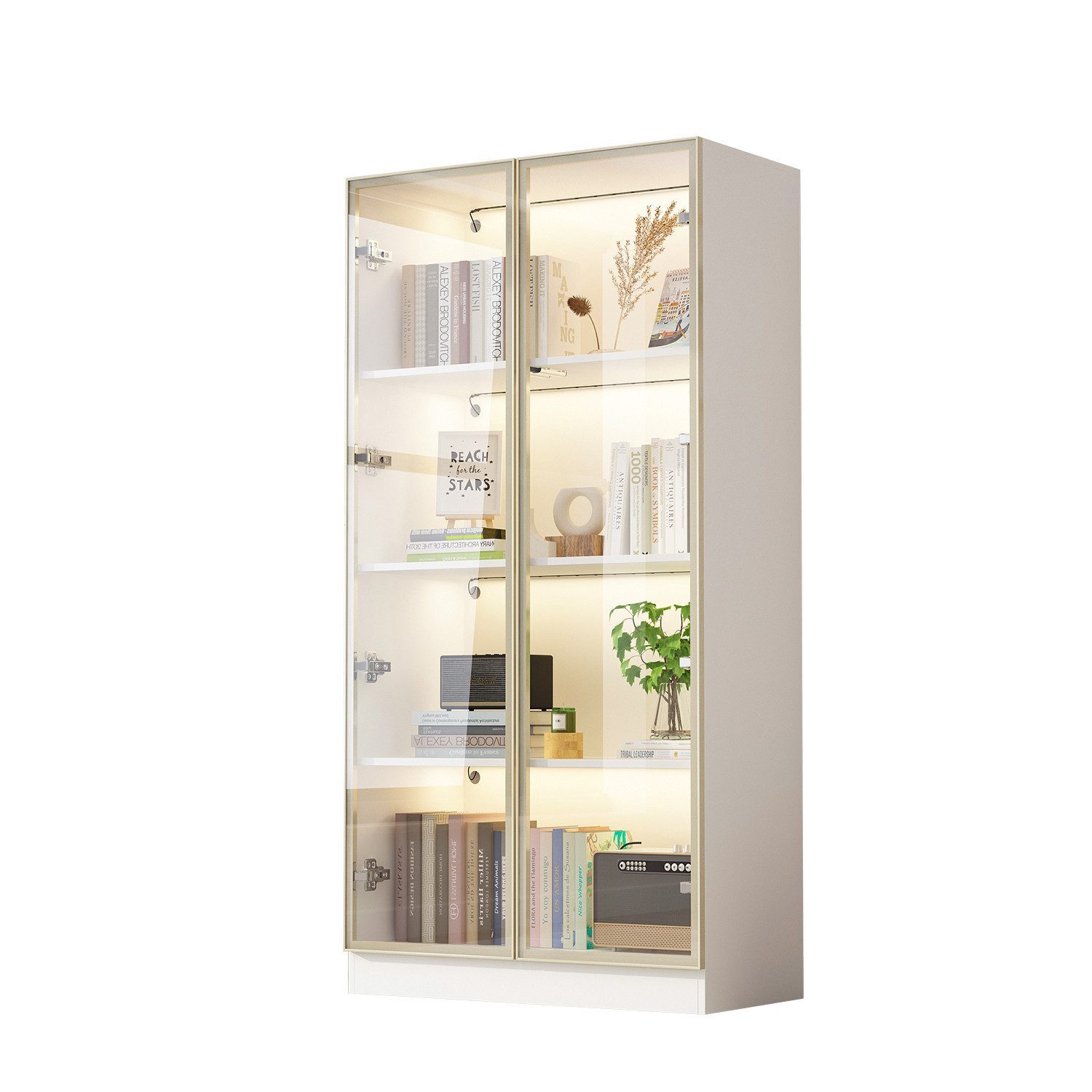 FUFU&GAGA Glasvitrine mit 2 Glastüren und günstig online kaufen