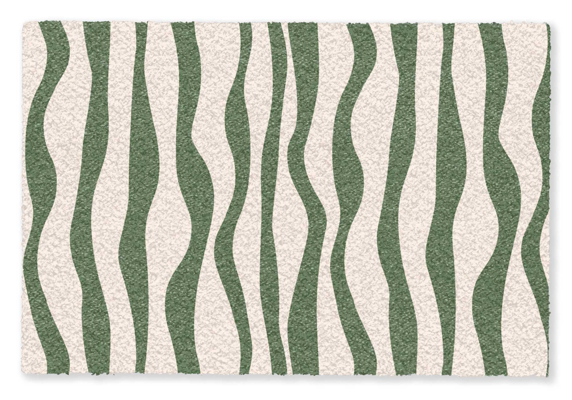 MuchoWow Fußmatte Wellenlinien - Beige - Grün - Streifen - Abstrakt, Rechte günstig online kaufen