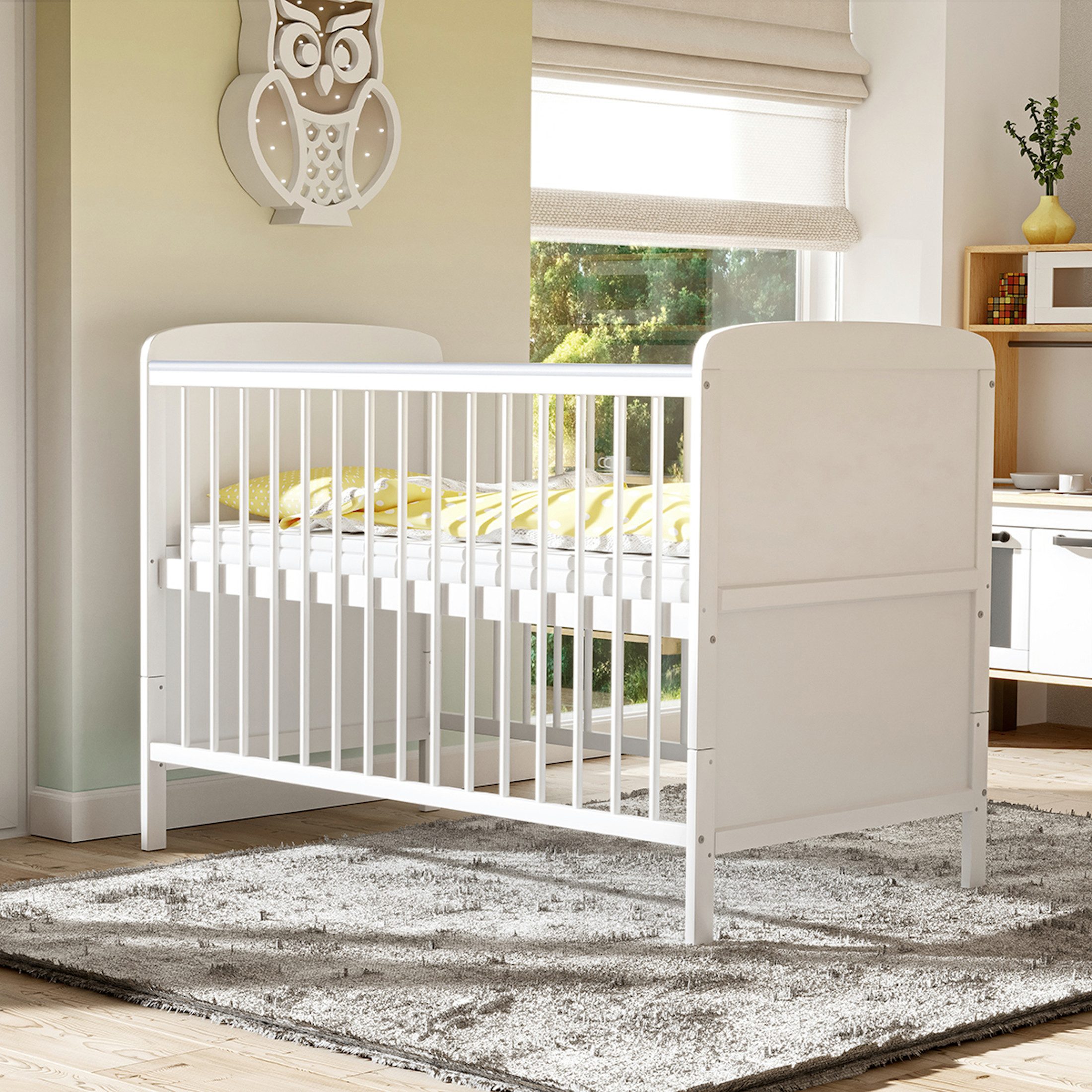 Baby-Delux Babybett Natalie, Kinderbett Gitterbett 140x70 weiß mit Beißschi günstig online kaufen