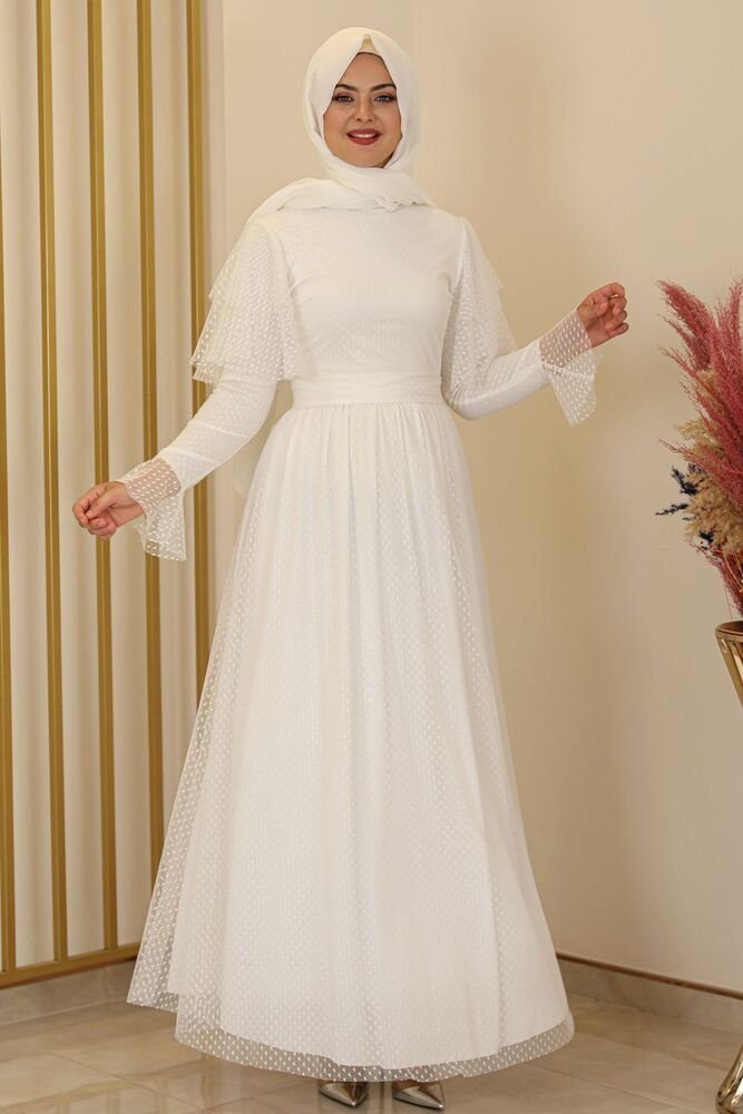 Modavitrini Tüllkleid Abendkleid aus gepunktetem Tüll günstig online kaufen