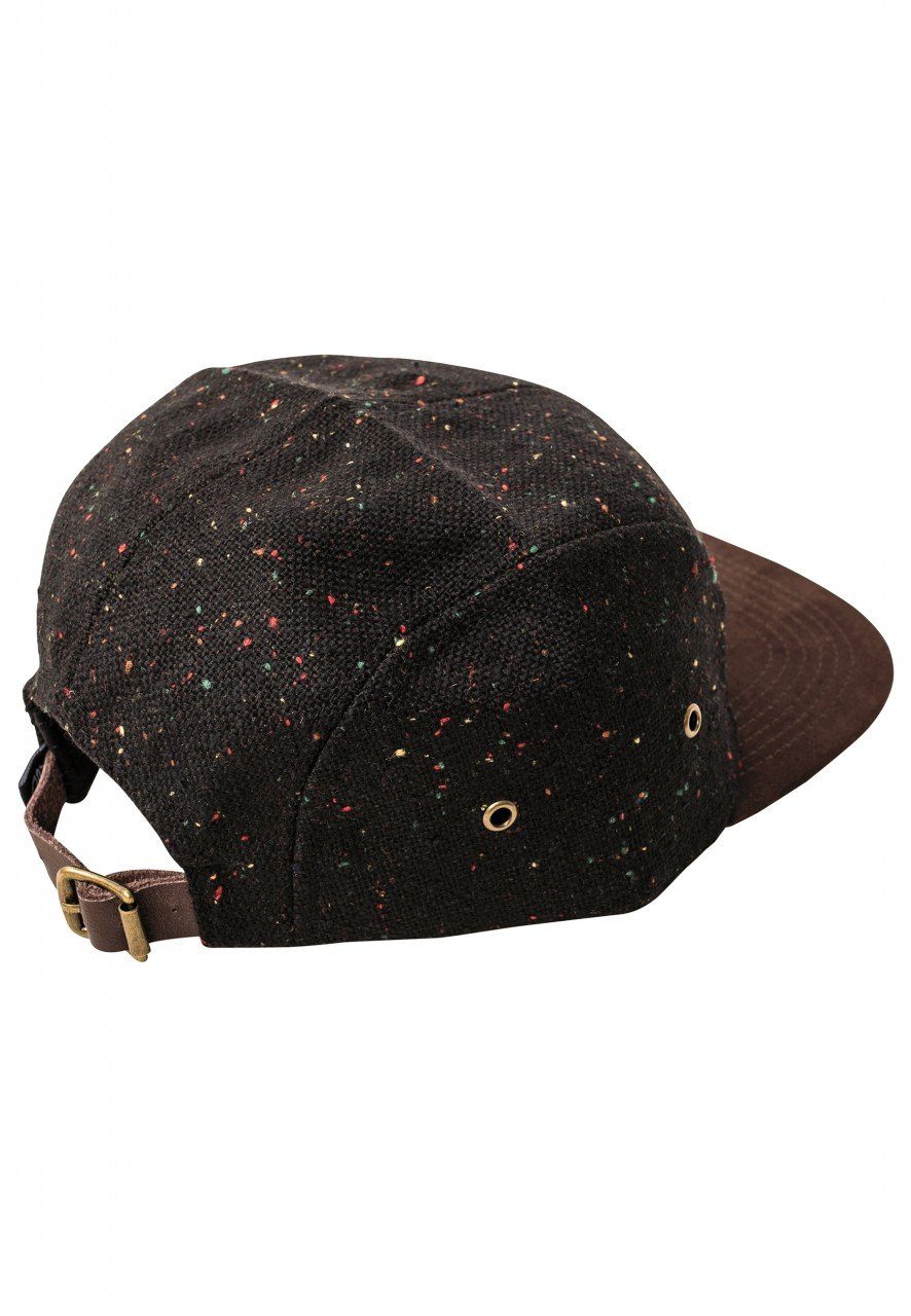 Gespenkelt-Braun - Cap Obsidius Schwarz 5-Panel Snapback Blackskies Cap