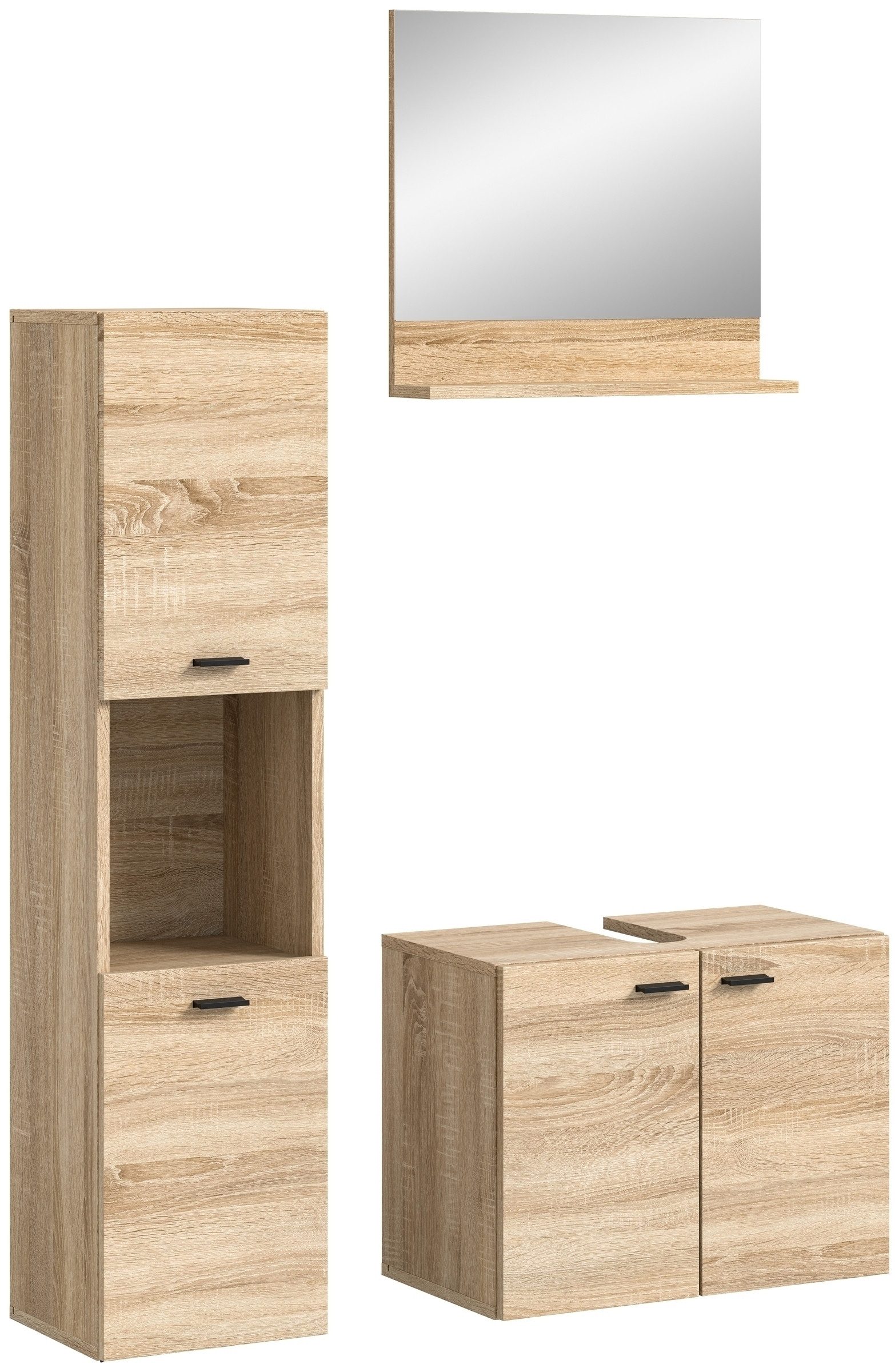 freiraum Badezimmer-Set Boston, in Eiche Sonoma - 102x186x33cm (BxHxT)