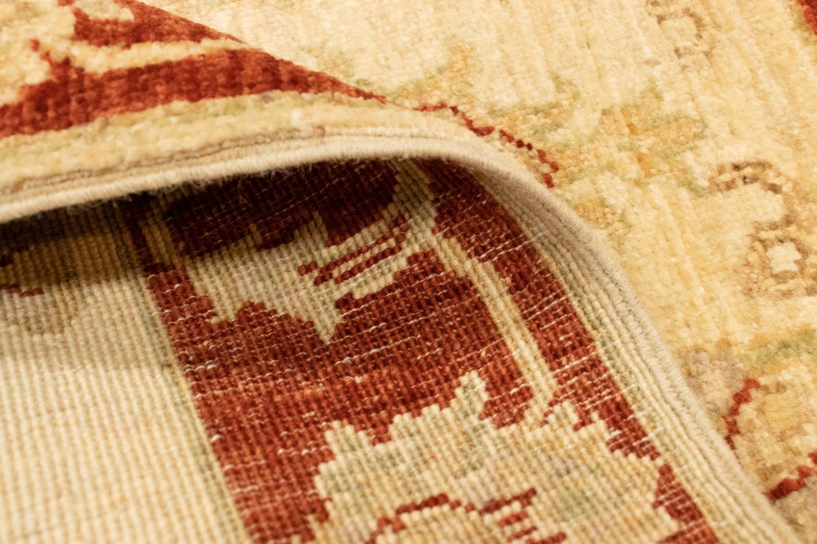 Wollteppich Ziegler Teppich handgeknüpft beige, morgenland, 8 Höhe: mm rechteckig