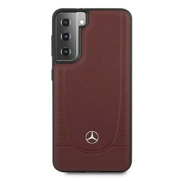 Mercedes Handyhülle Mercedes Samsung Galaxy S21 Plus Urban Line Leder Case Schutzhülle Rot