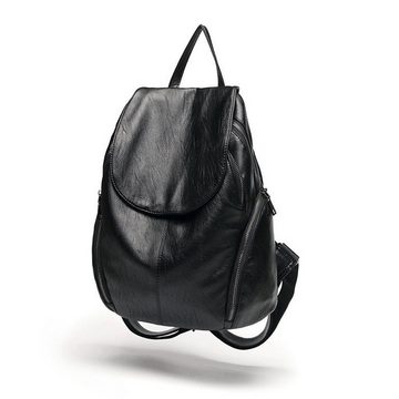 AUKUU Freizeitrucksack Rucksack für Damen, modisch, vielseitig, lässig, weiches Leder, Rucksack mit großer Kapazität, Reisetasche, Schultasche für Damen