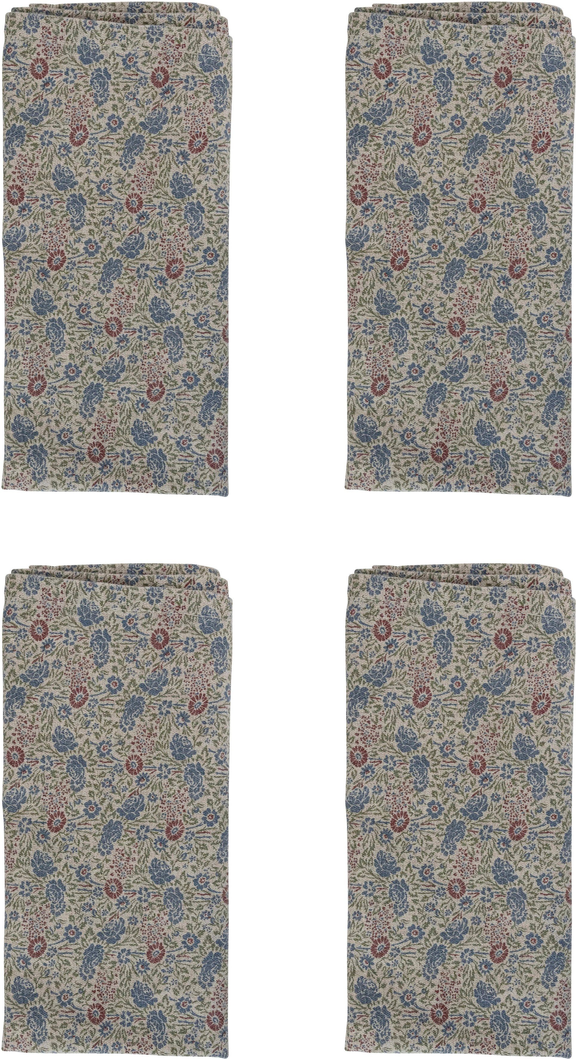 LAURA ASHLEY Stoffserviette Daniela, mit Blumenmotiv, (Set, 4 St), 45x45 cm