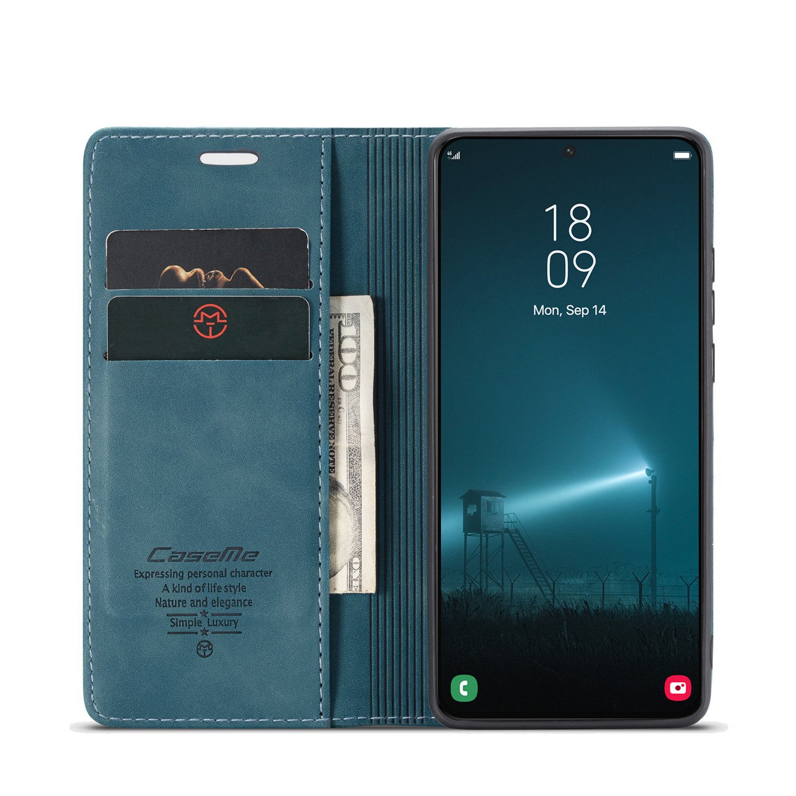CaseMe Handyhülle Premium Hülle für Samsung Klapphülle