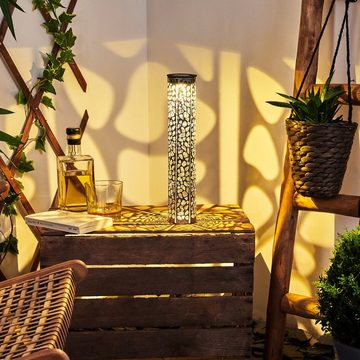 hofstein LED Solarleuchte Lichteffekt Solar Außen Lampe Terrassen Balkon Garten Beleuchtung
