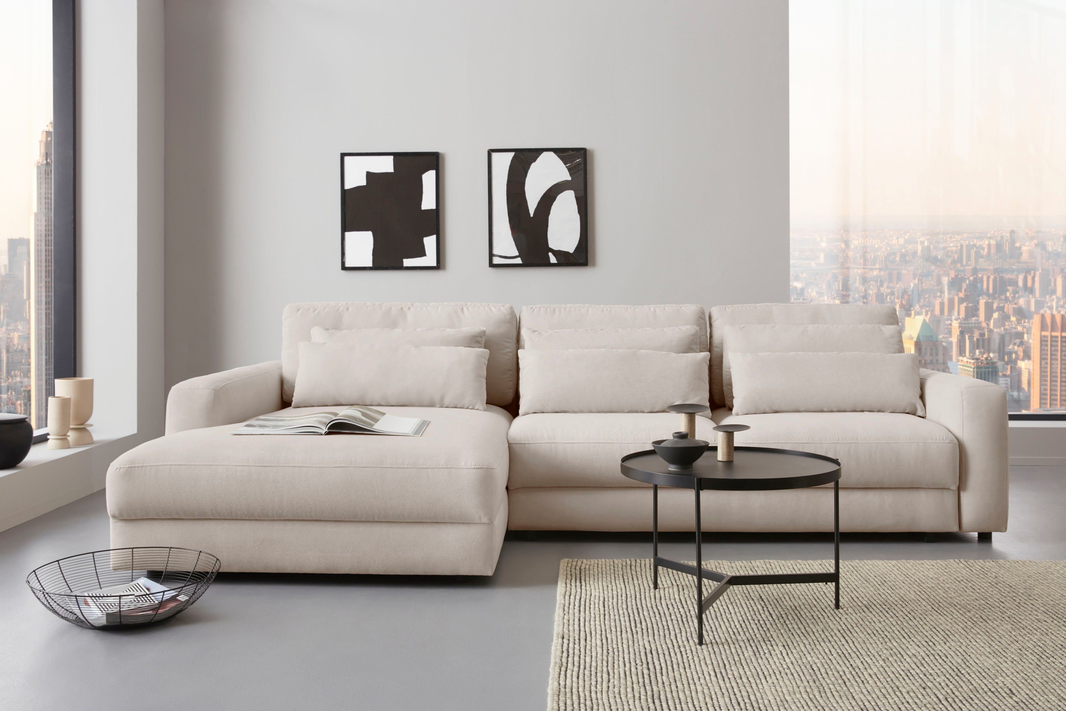 Places of Style Ecksofa "Bloomfield, bequem und elegant, OTTOs Choice, L-Fo günstig online kaufen