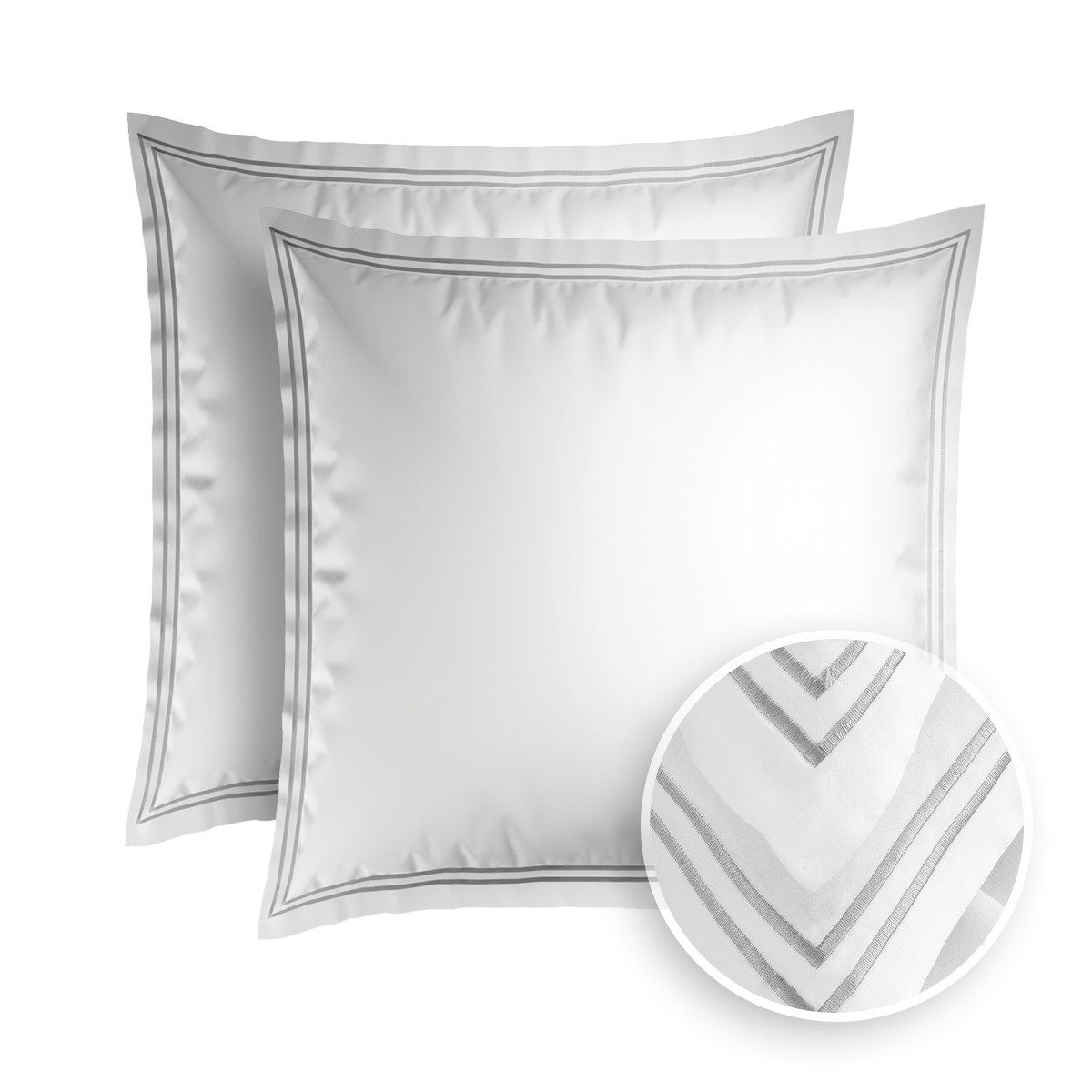 Pure cottom Kissenbezug 2er Set Baumwollsatin in verschiedenen Farben, verschiedene Größen