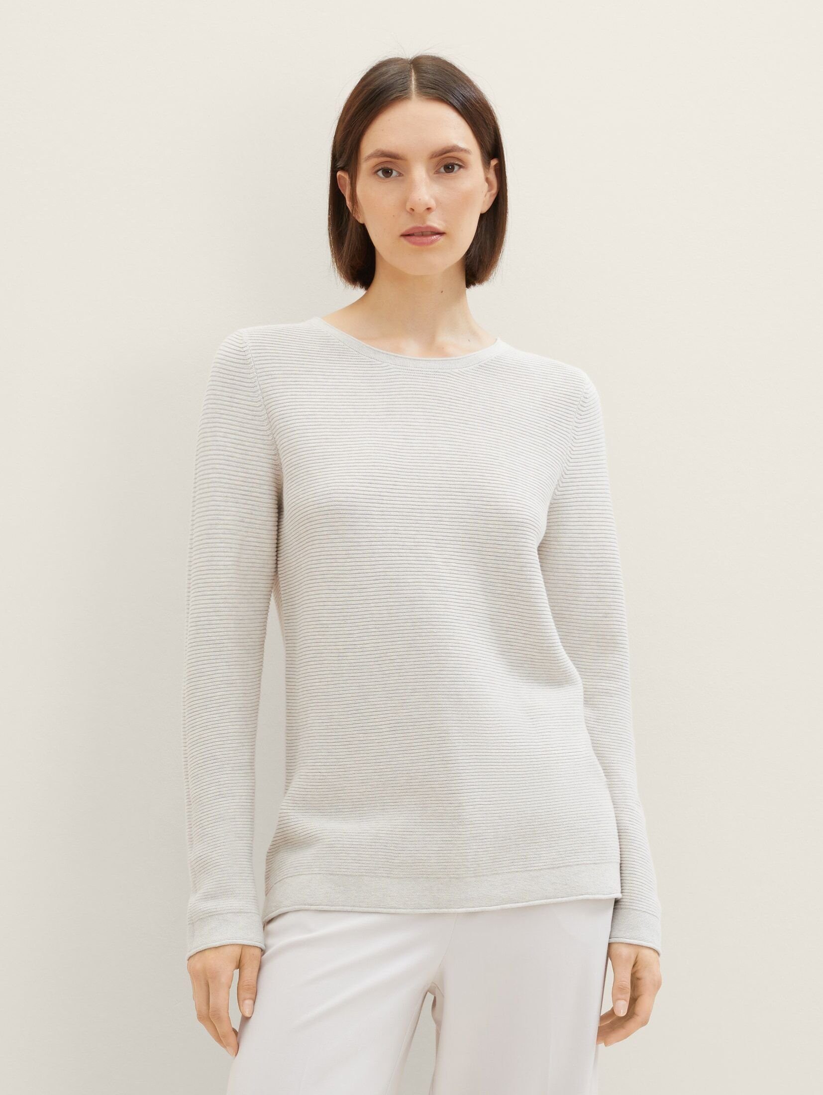 TOM TAILOR Strickpullover Strickpullover aus Bio-Baumwolle günstig online kaufen